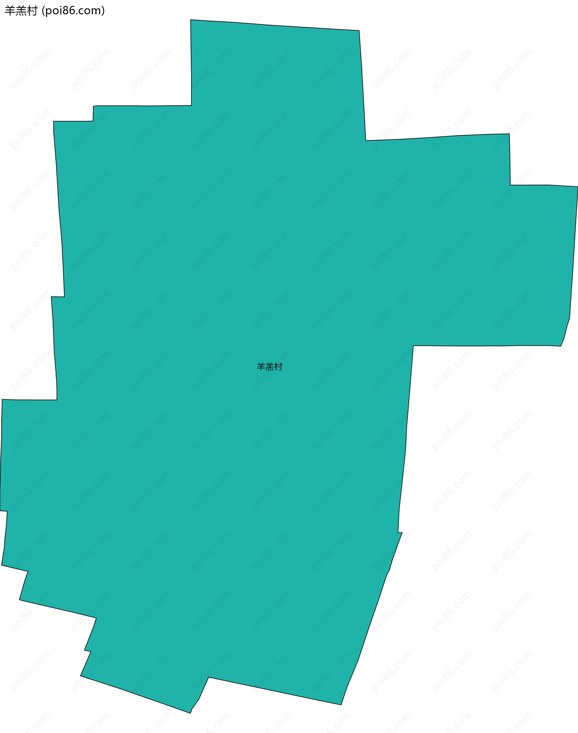 羊羔村边界地图