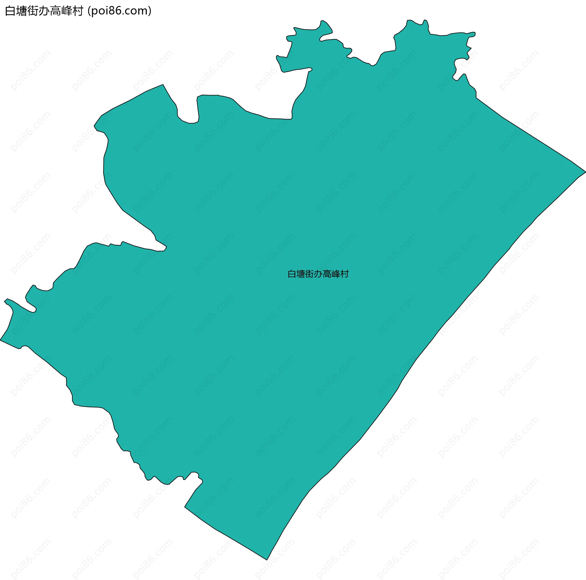 白塘街办高峰村边界地图