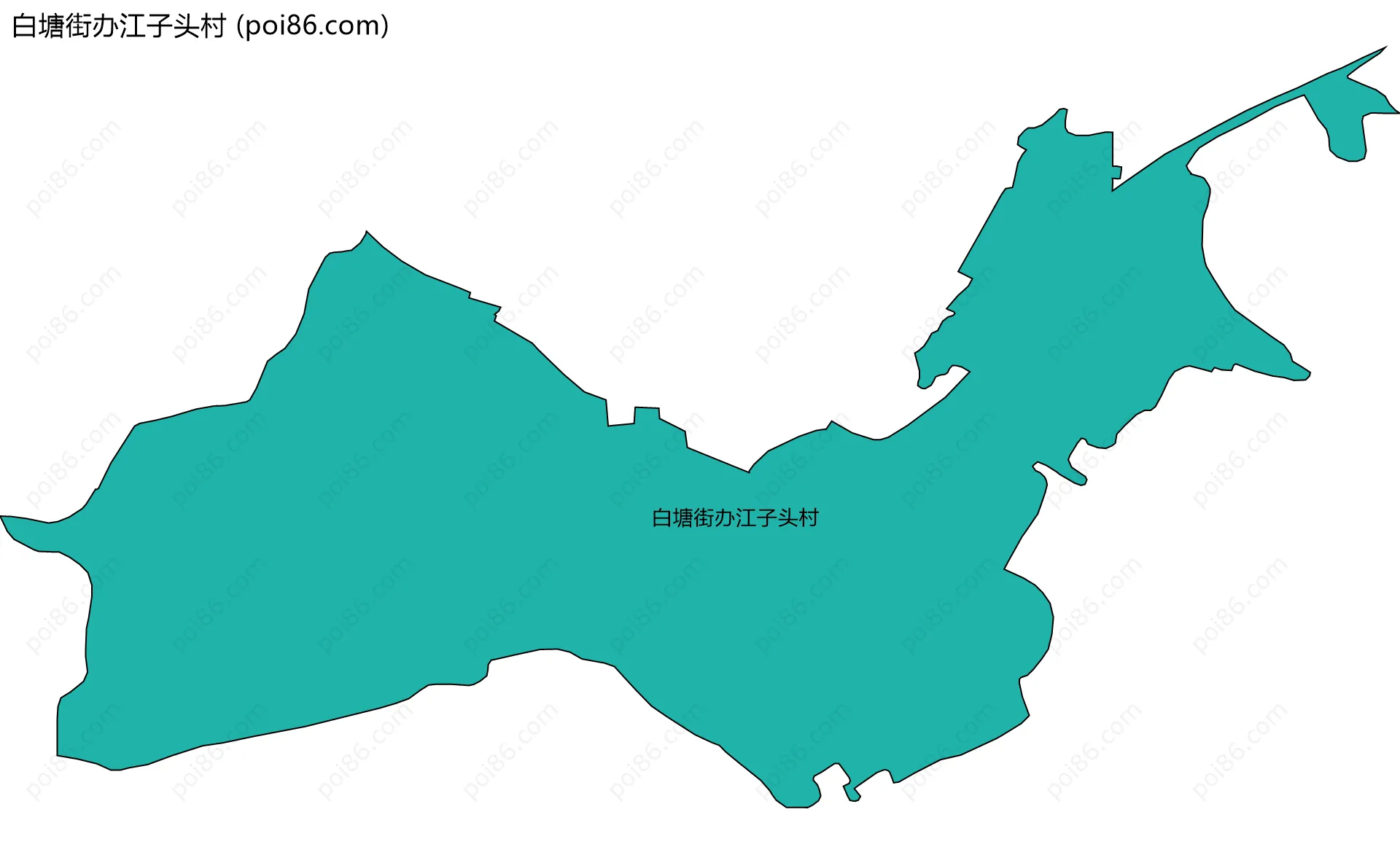 白塘街办江子头村边界地图