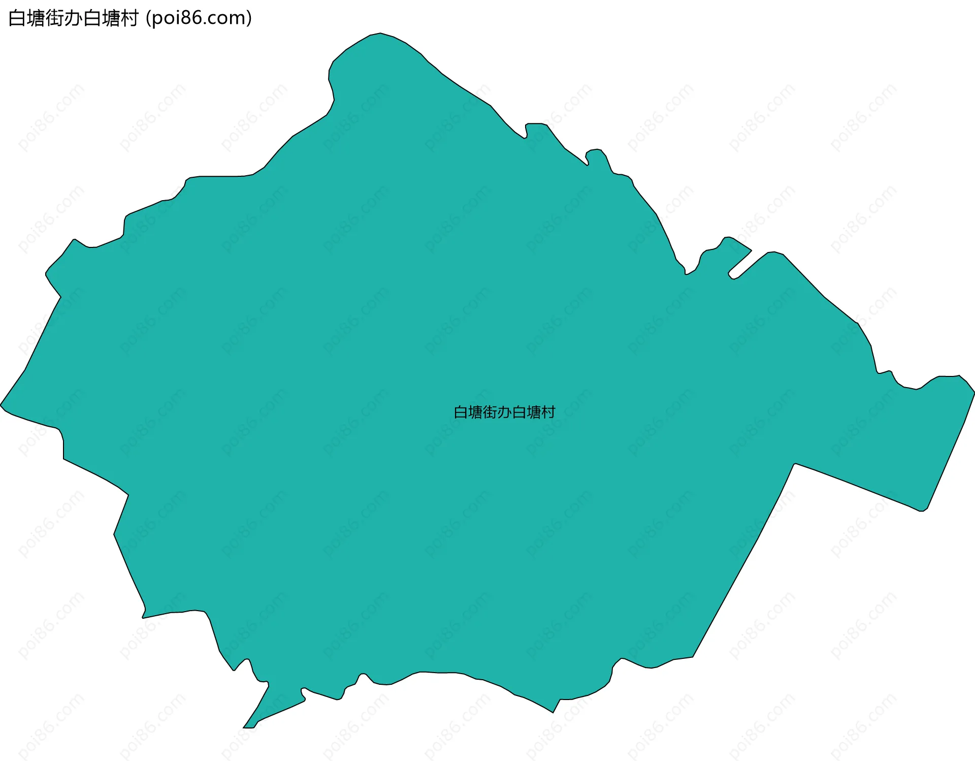 白塘街办白塘村边界地图