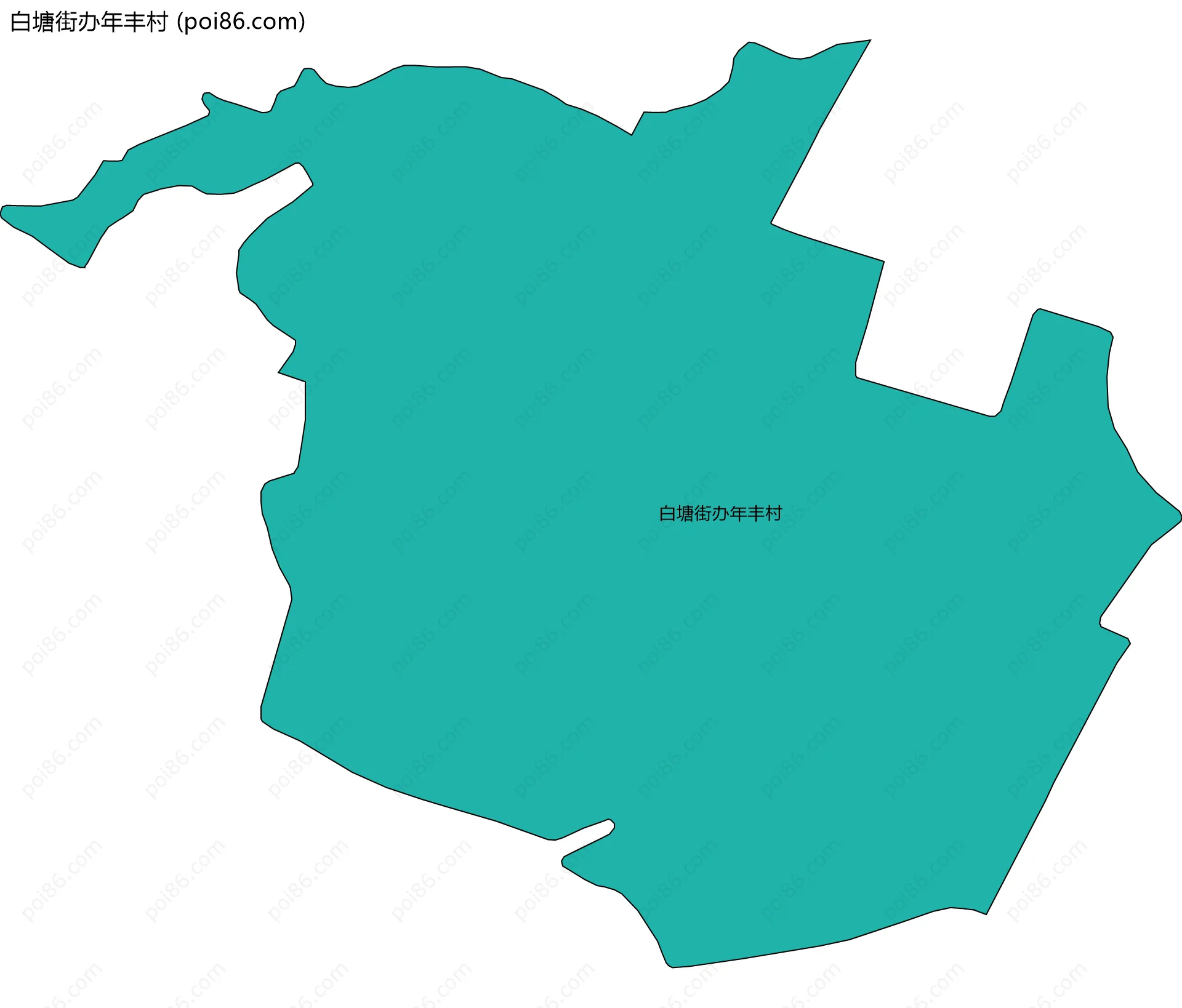 白塘街办年丰村边界地图