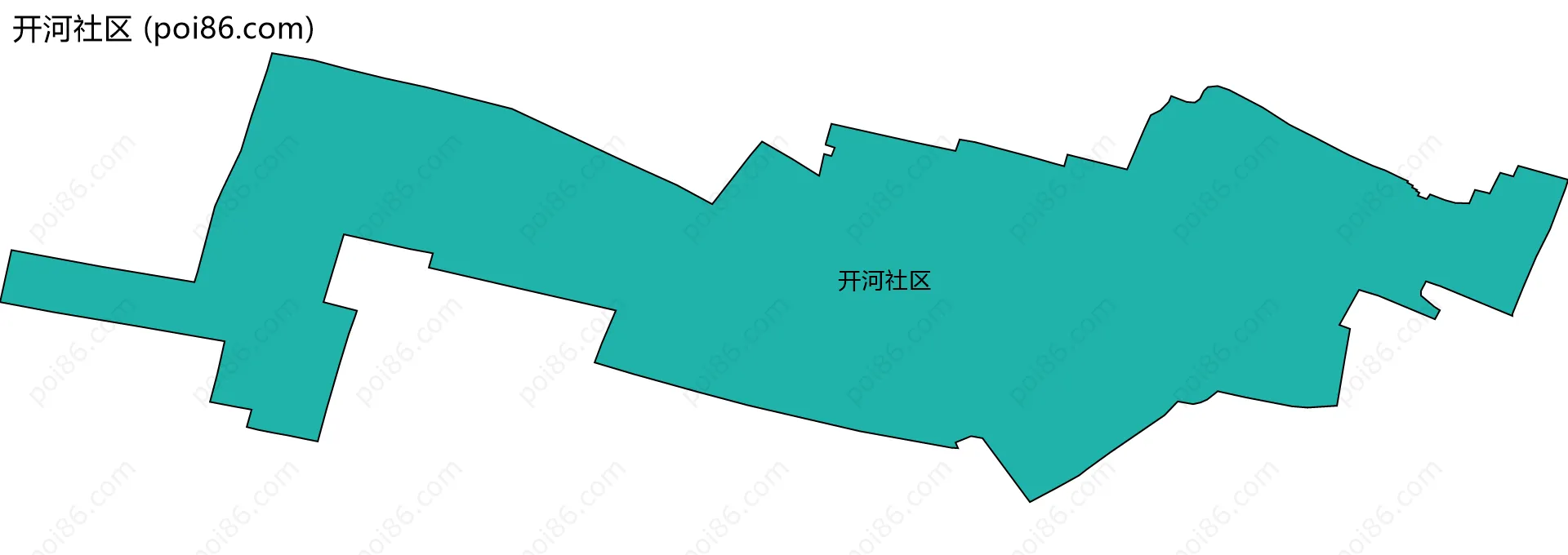 开河社区边界地图