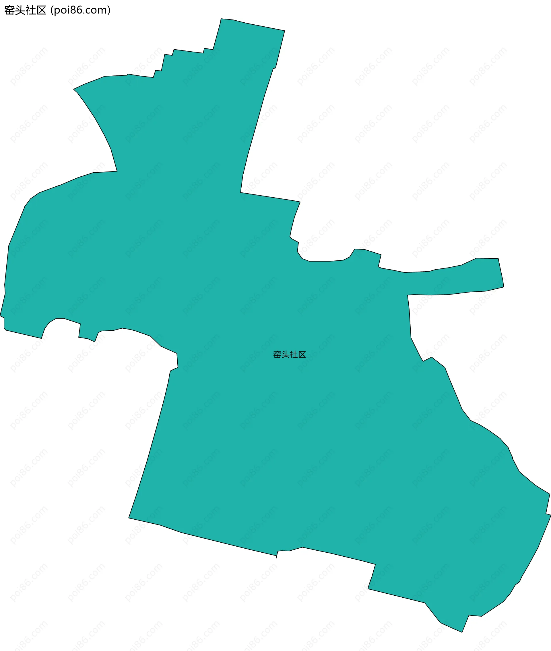 窑头社区边界地图