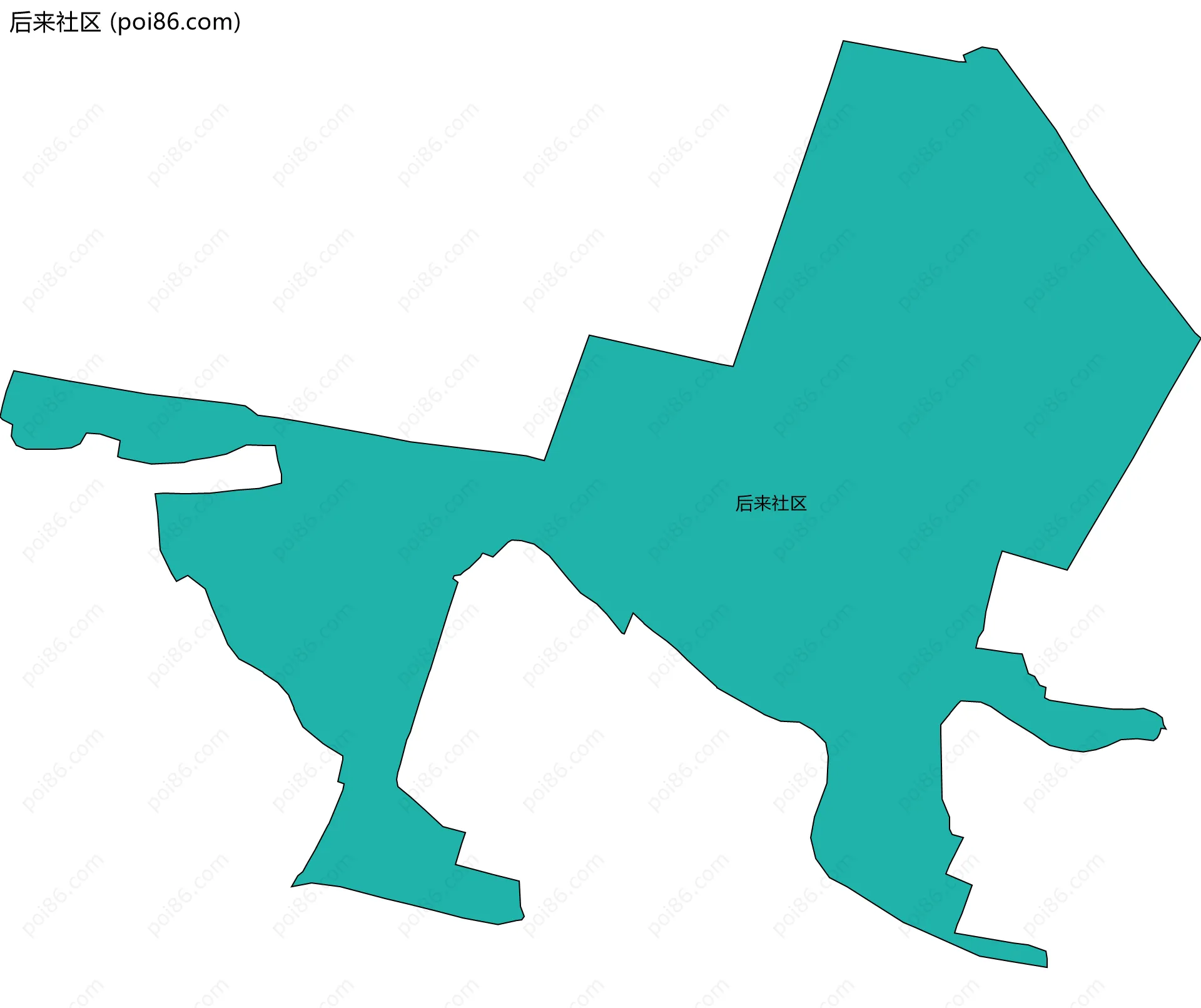 后来社区边界地图