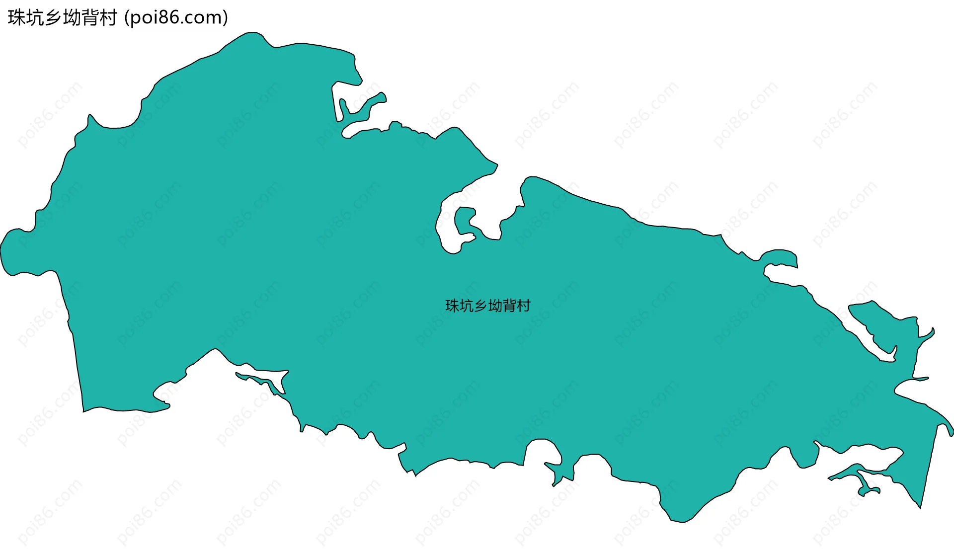 珠坑乡坳背村边界地图