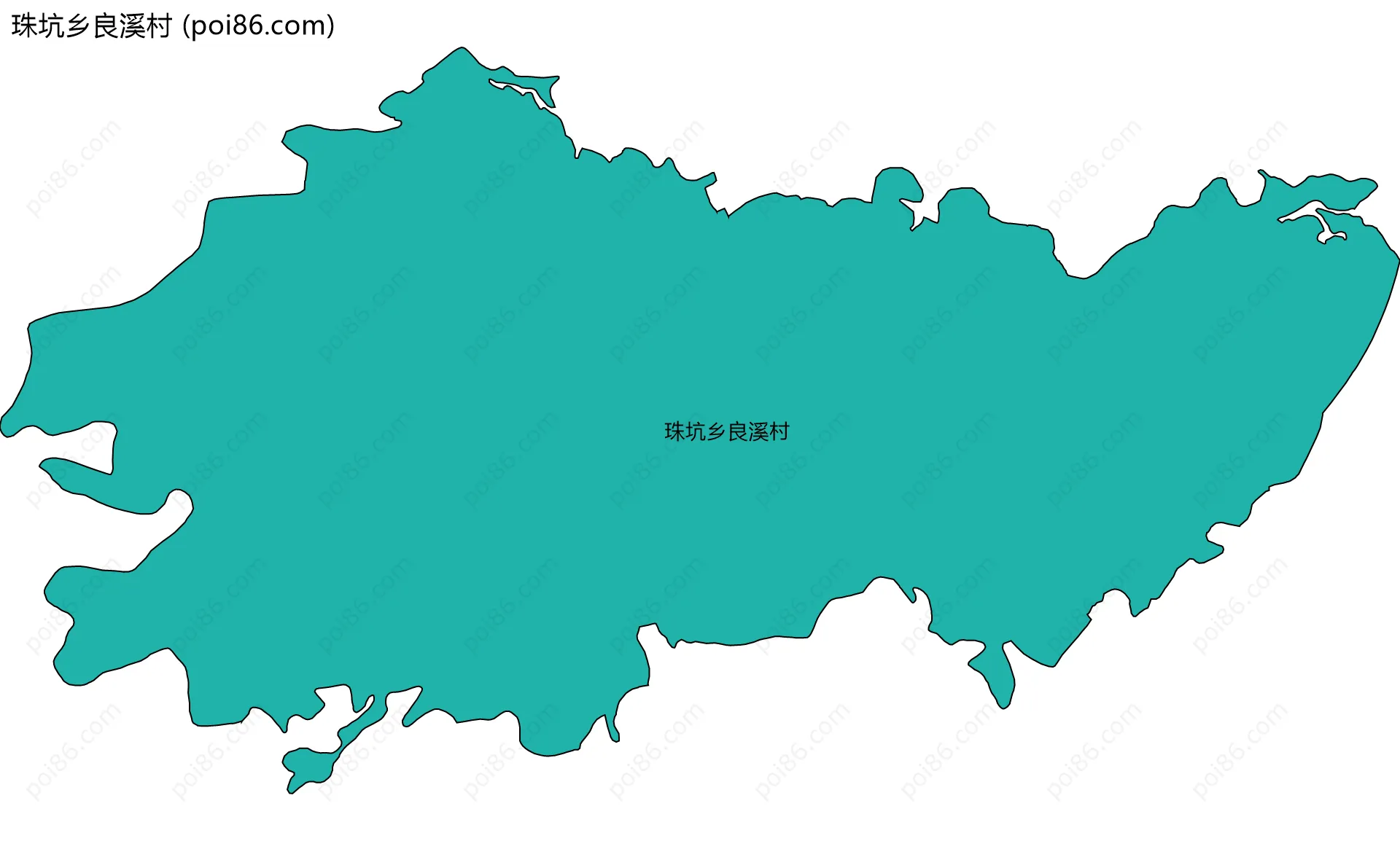 珠坑乡良溪村边界地图