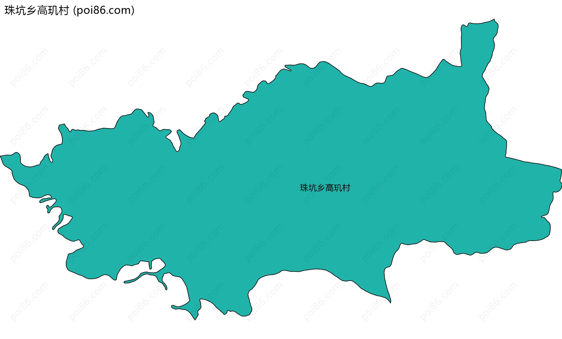 珠坑乡高玑村边界地图