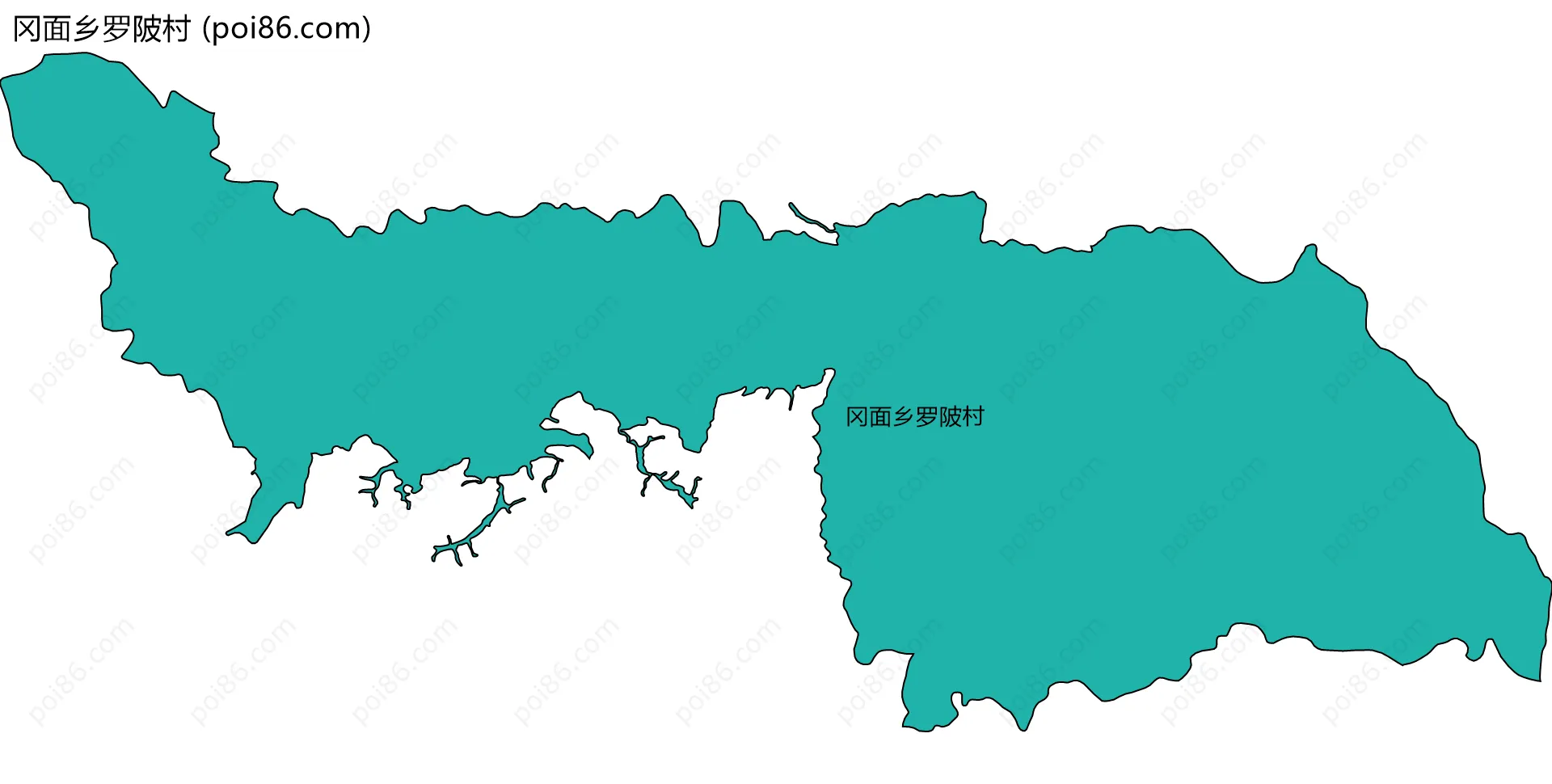 冈面乡罗陂村边界地图