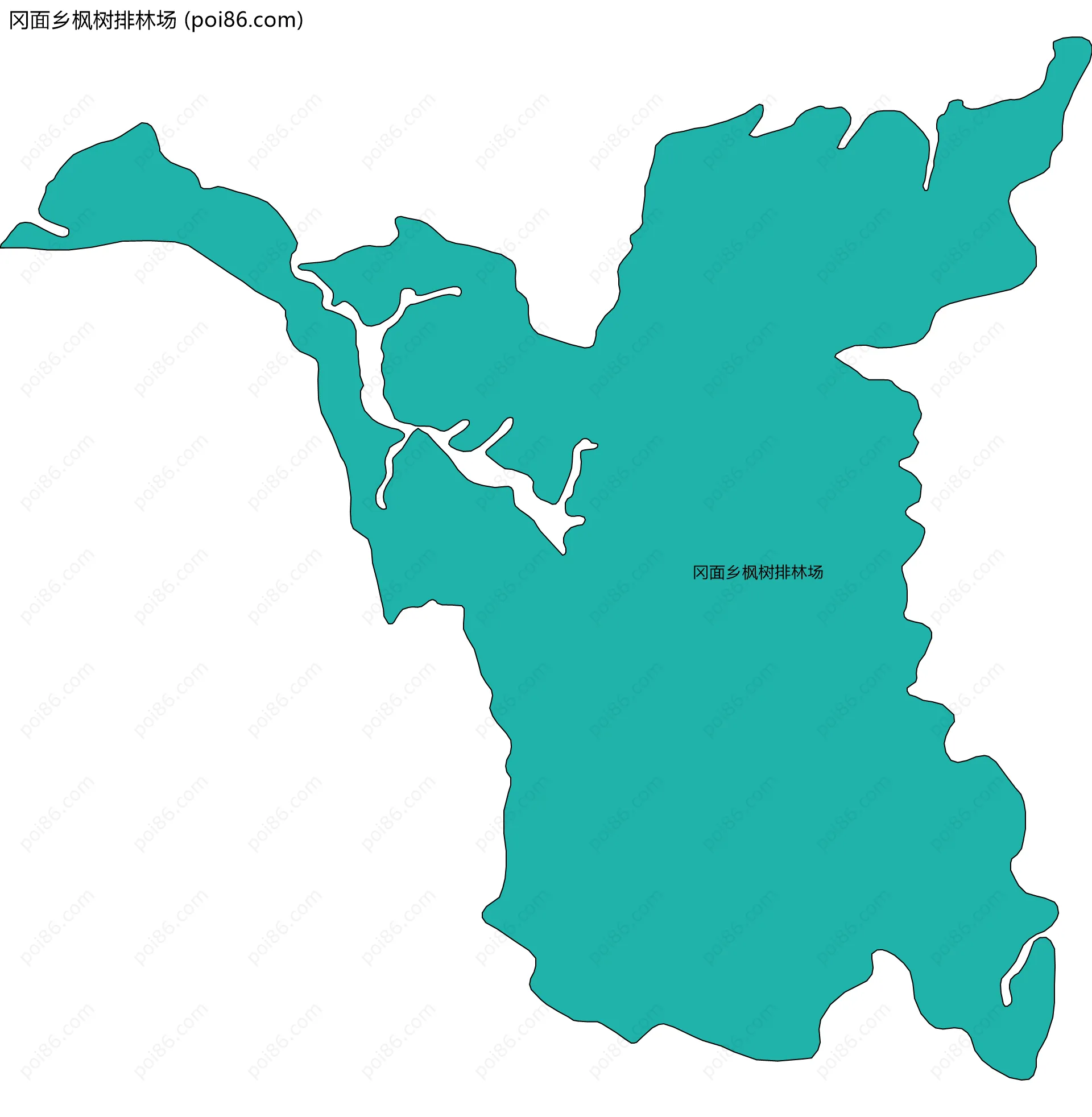 冈面乡枫树排林场边界地图