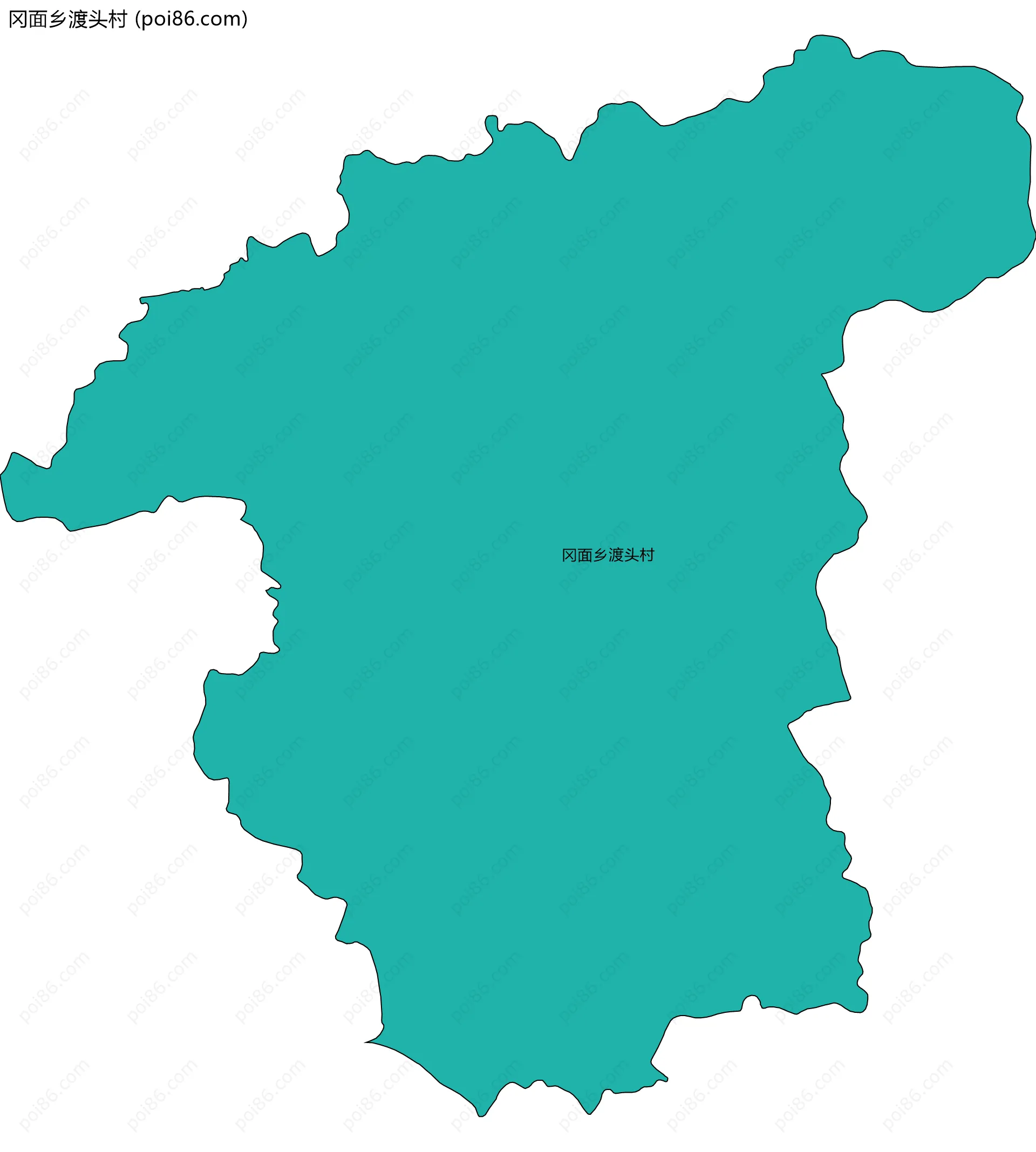 冈面乡渡头村边界地图