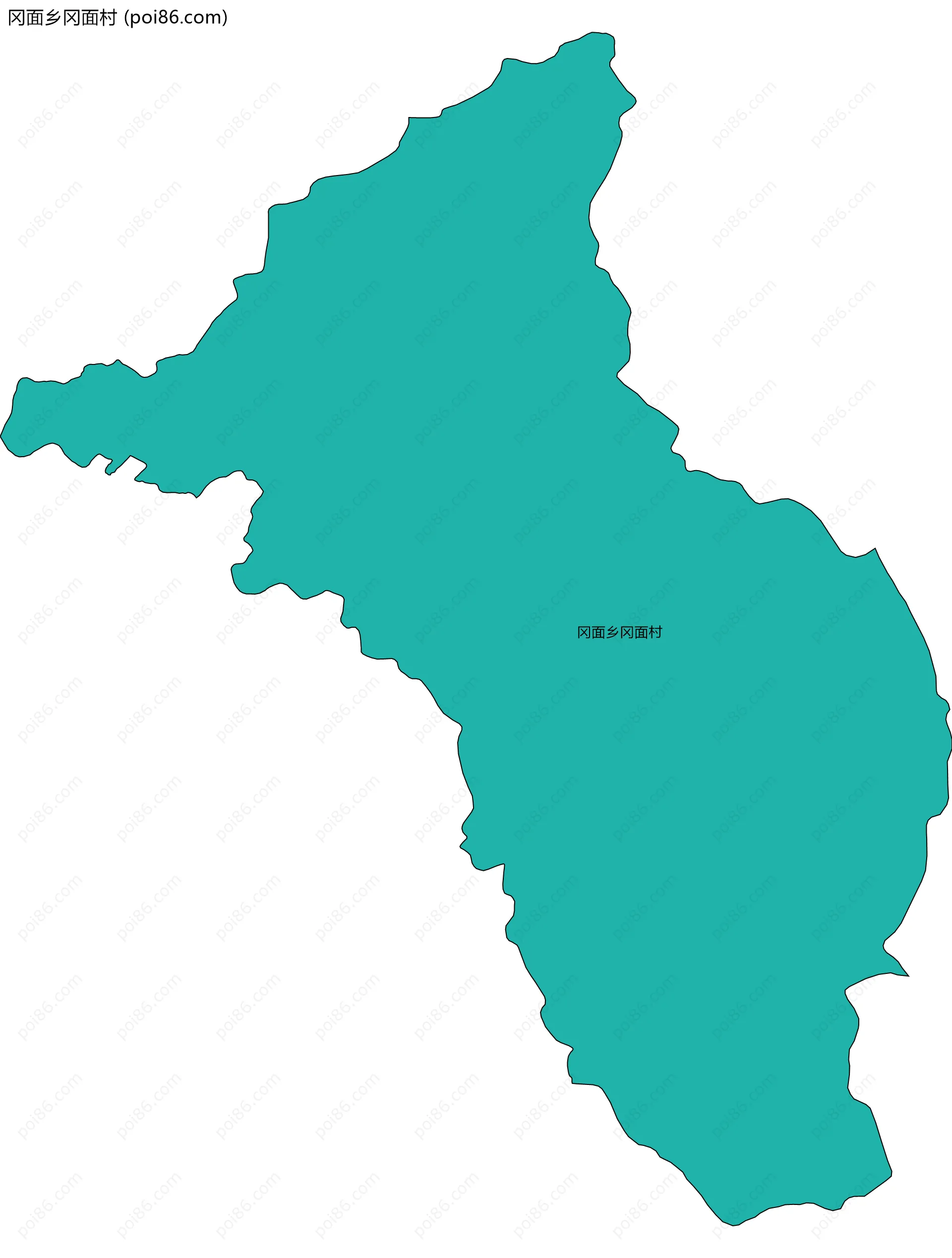 冈面乡冈面村边界地图