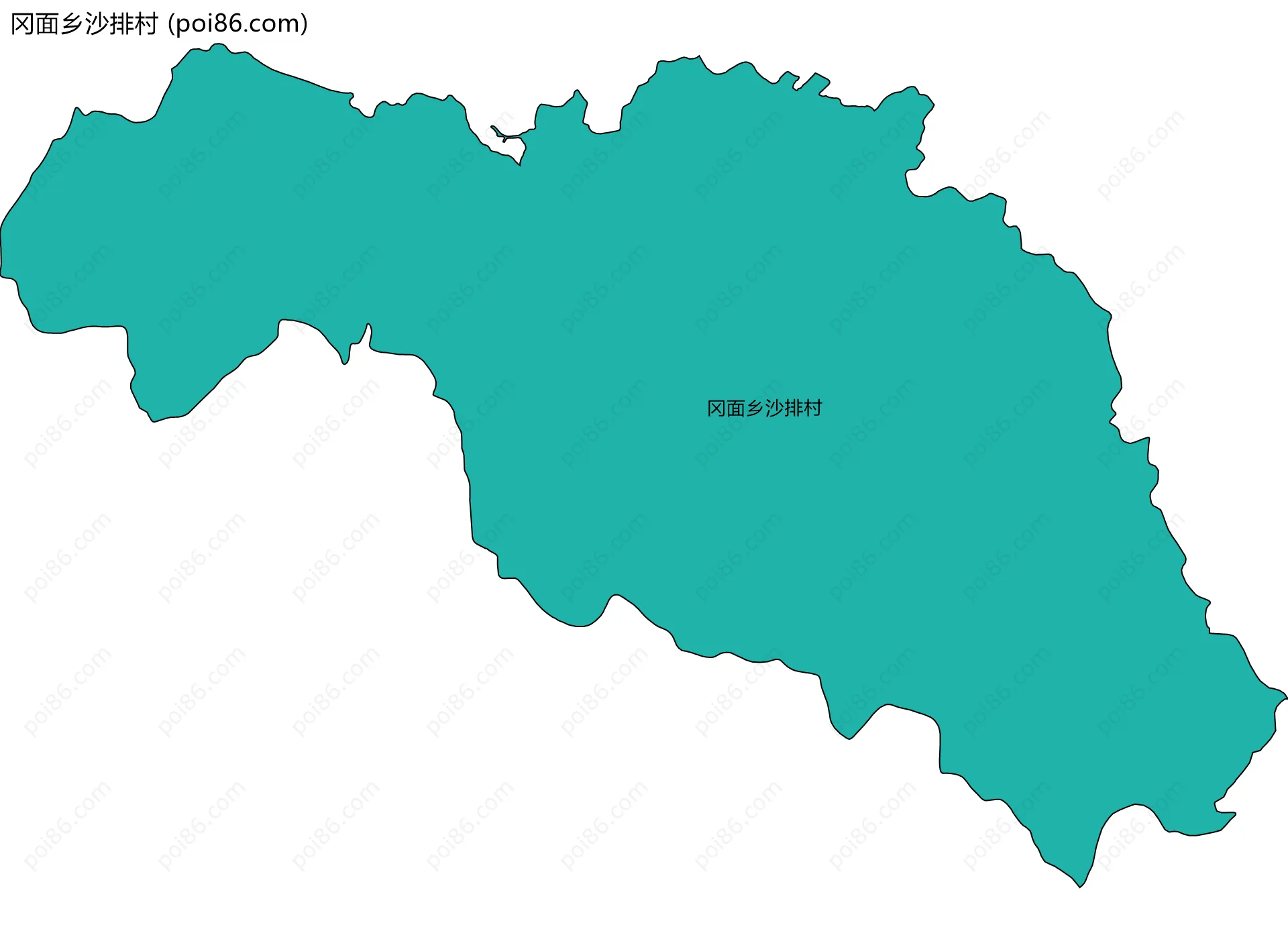 冈面乡沙排村边界地图