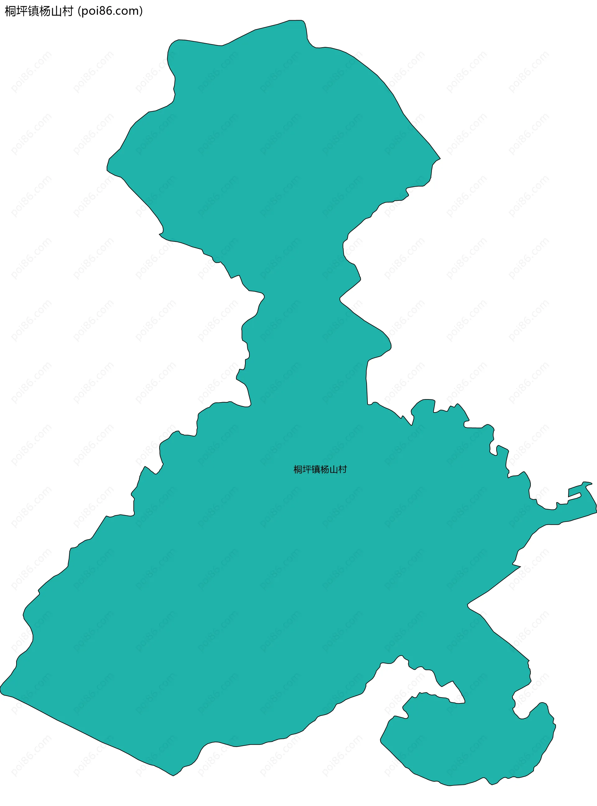 桐坪镇杨山村边界地图