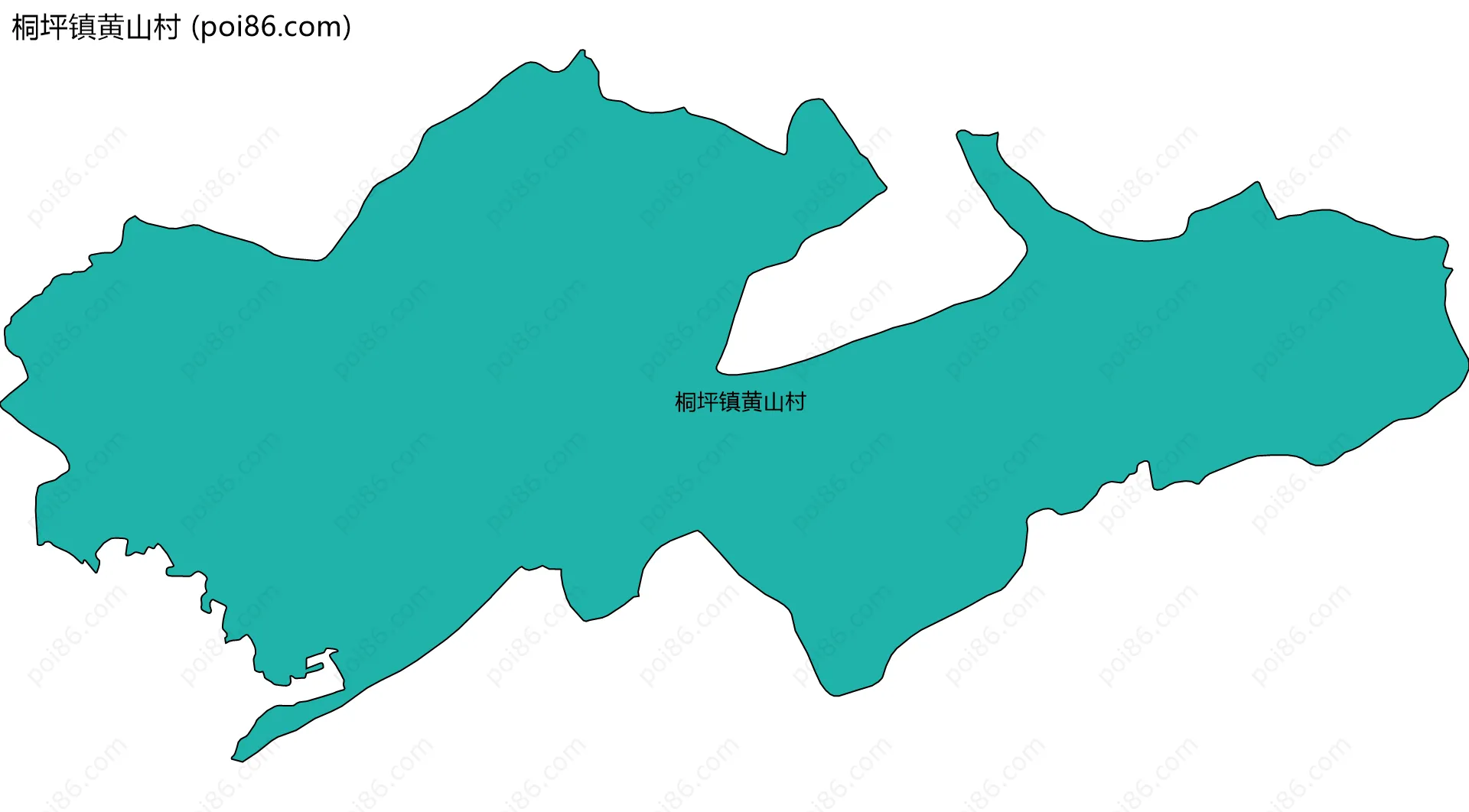 桐坪镇黄山村边界地图