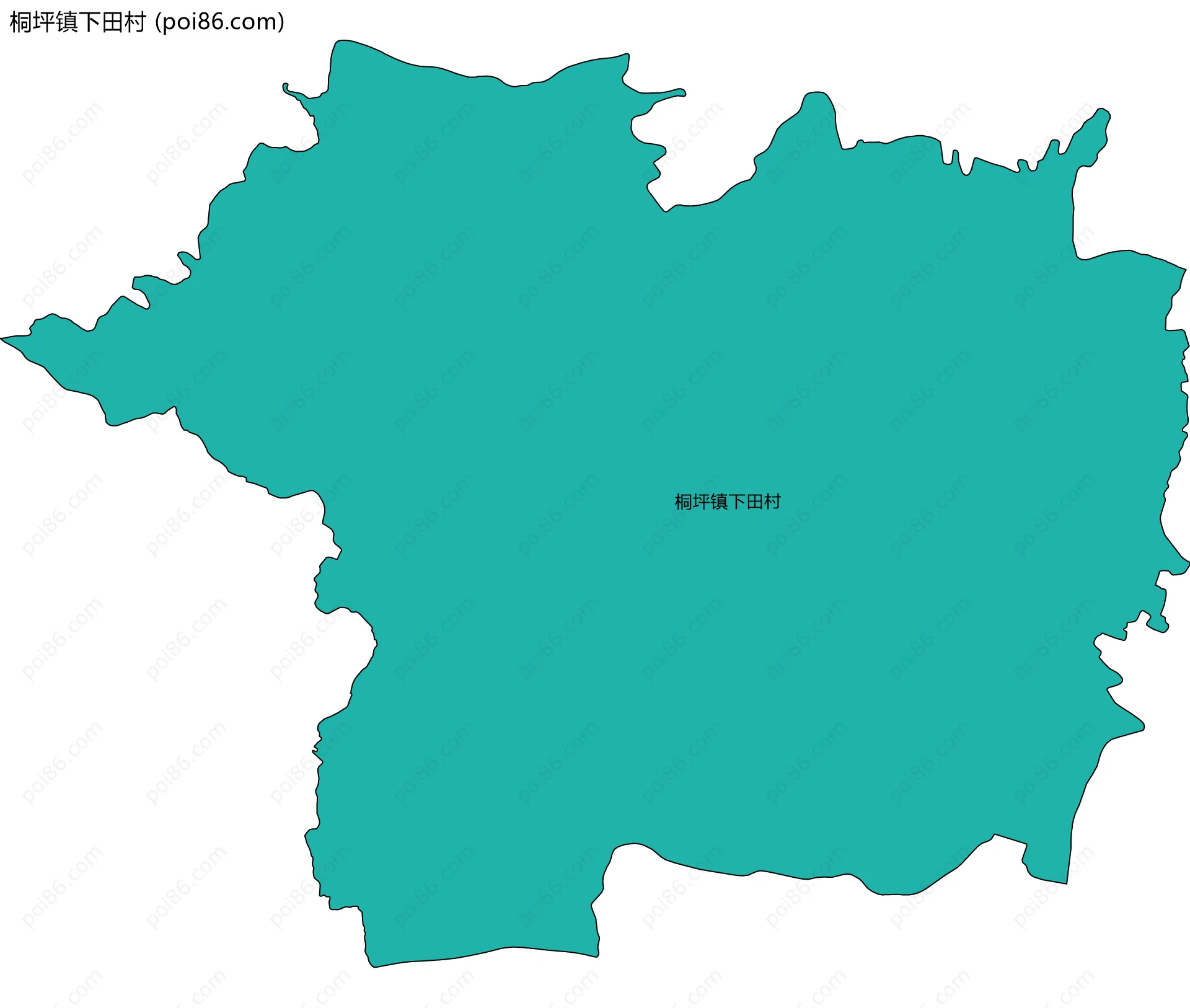 桐坪镇下田村边界地图