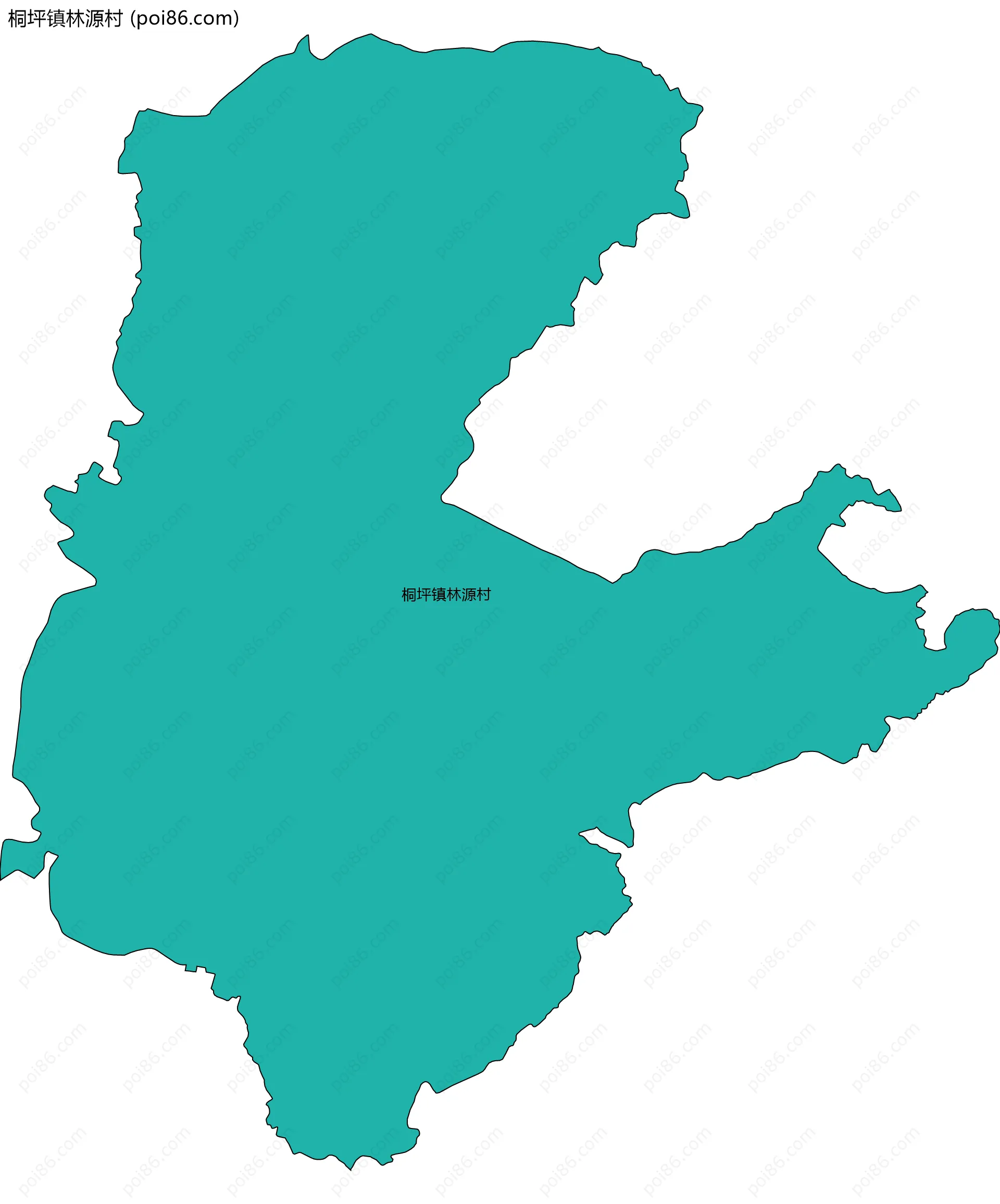 桐坪镇林源村边界地图