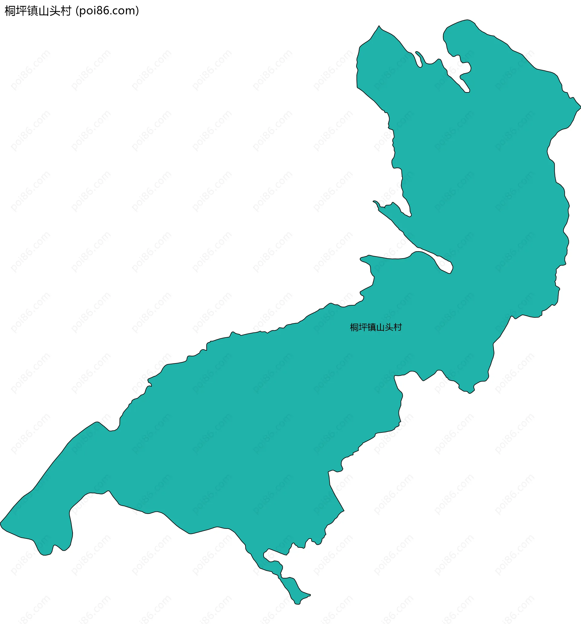 桐坪镇山头村边界地图