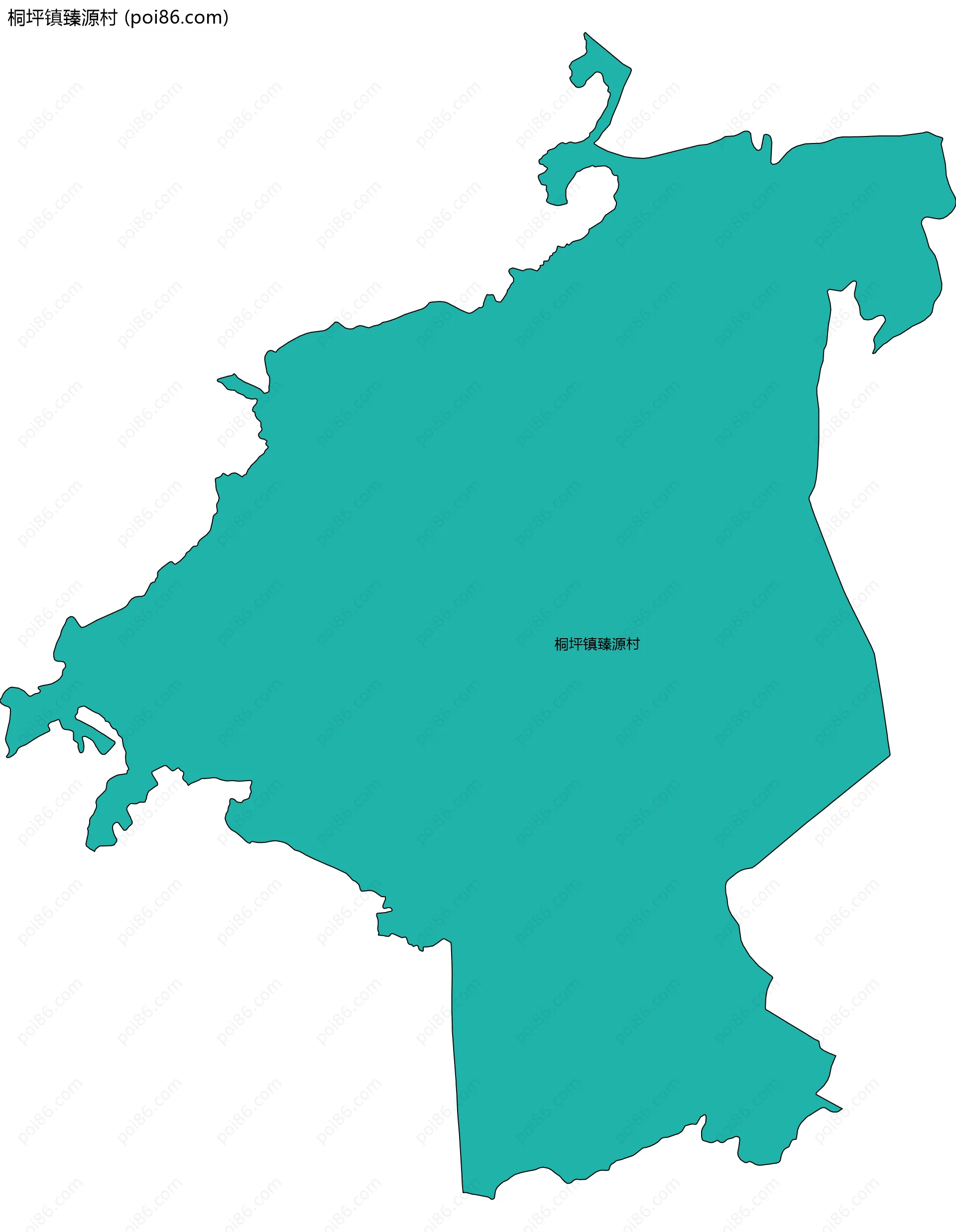 桐坪镇臻源村边界地图