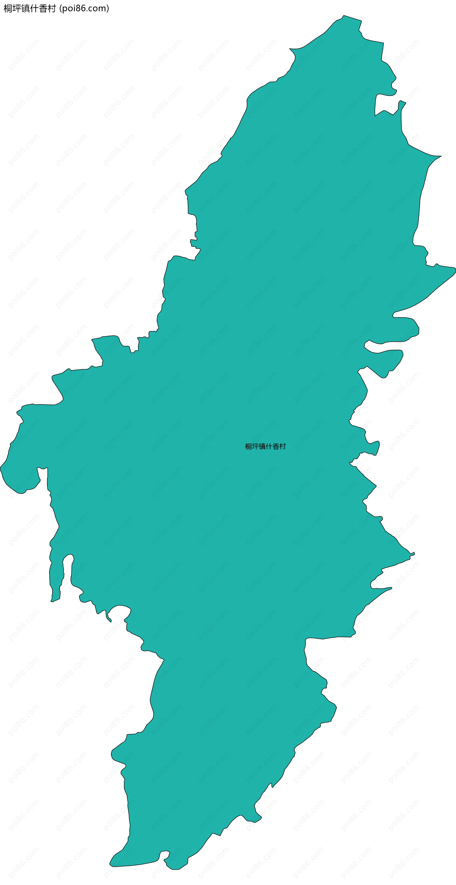 桐坪镇什香村边界地图