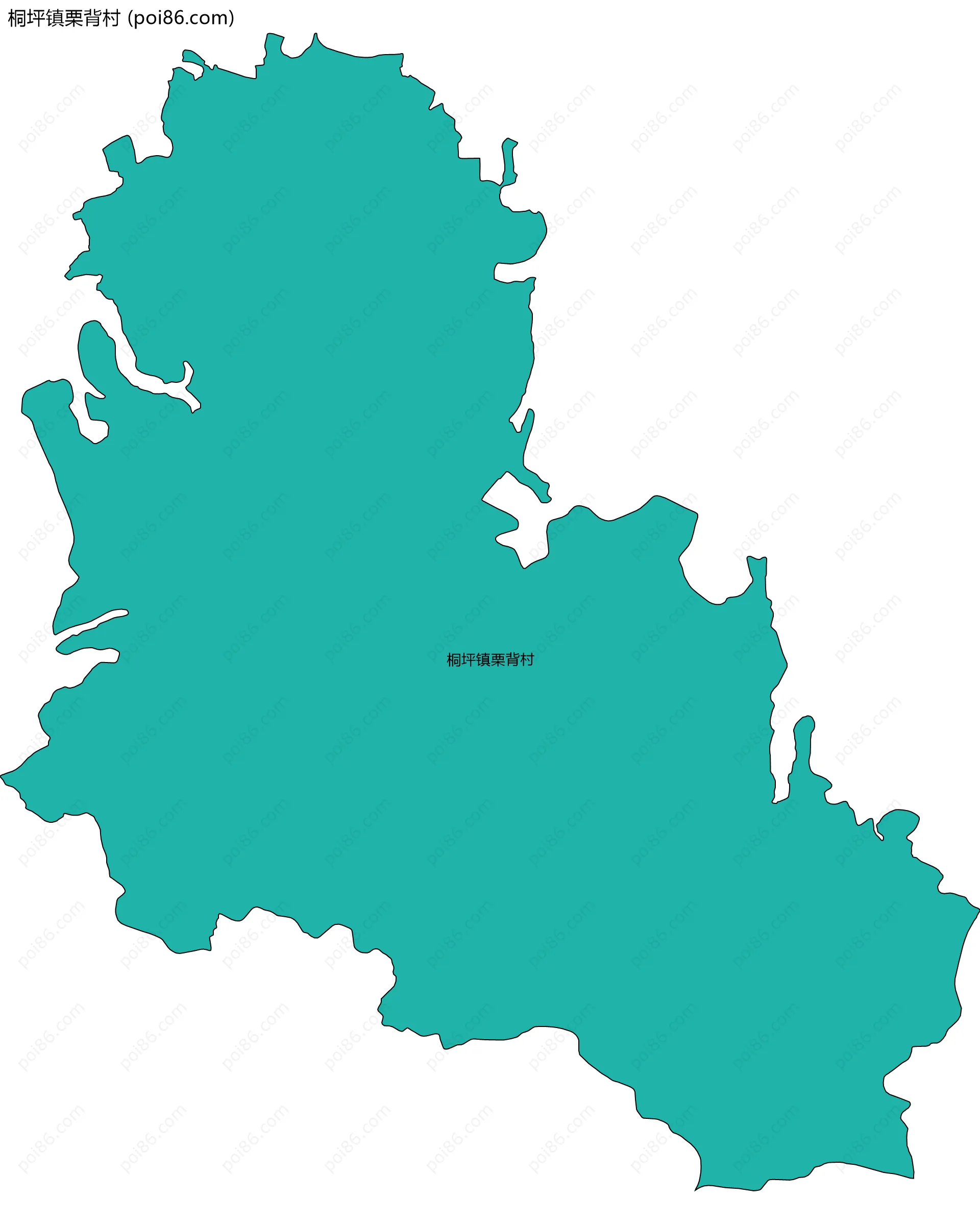 桐坪镇栗背村边界地图