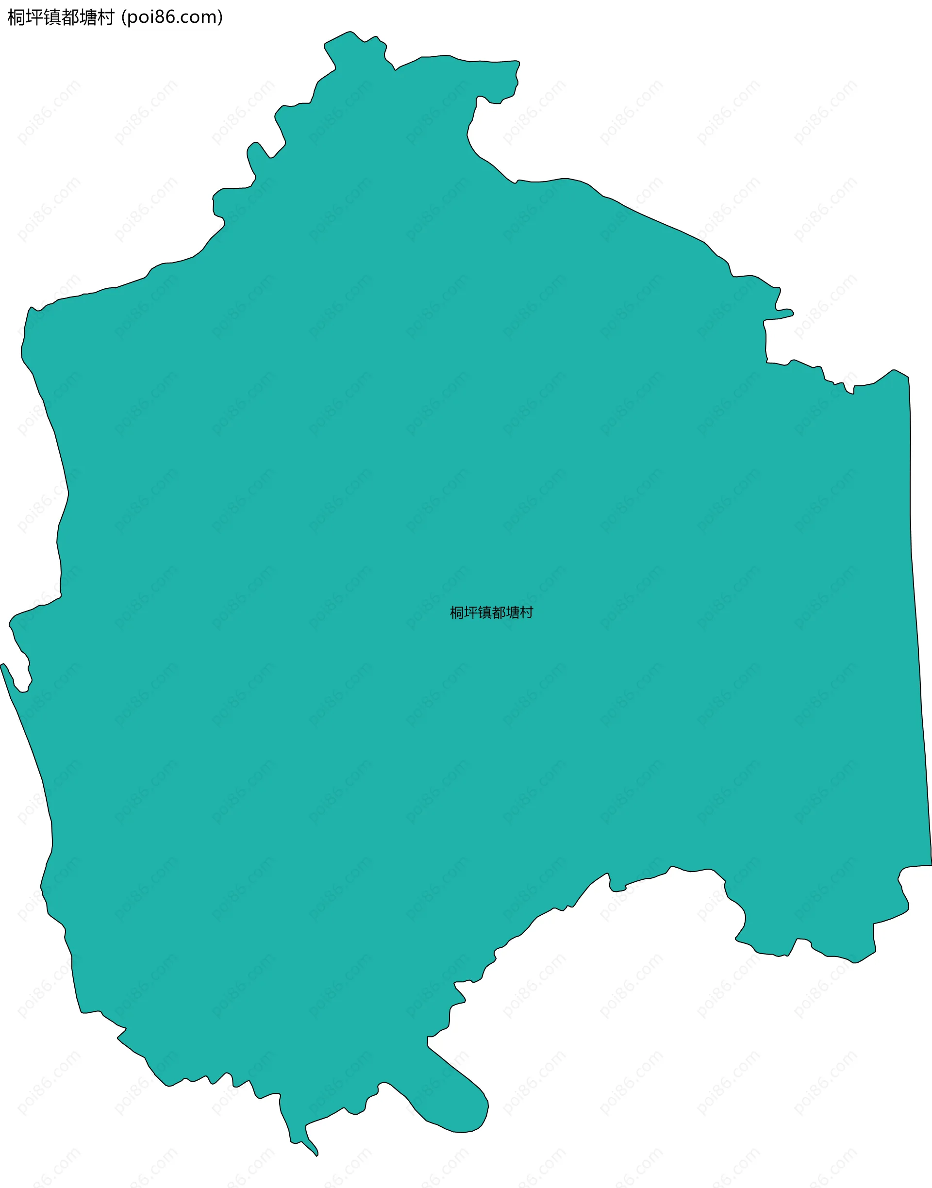 桐坪镇都塘村边界地图
