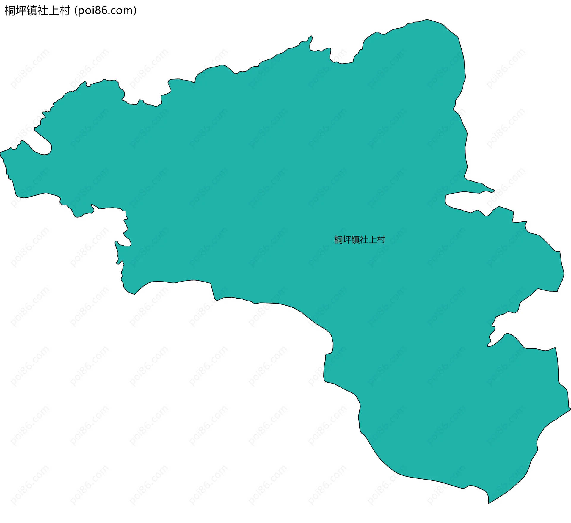 桐坪镇社上村边界地图