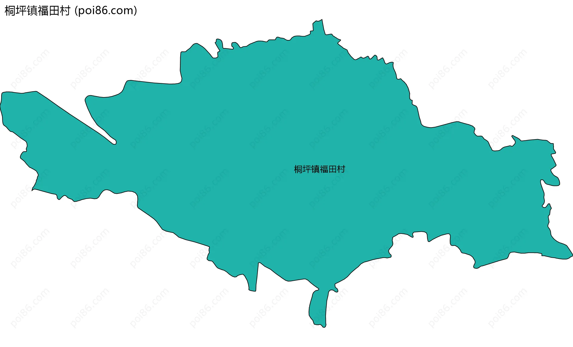 桐坪镇福田村边界地图