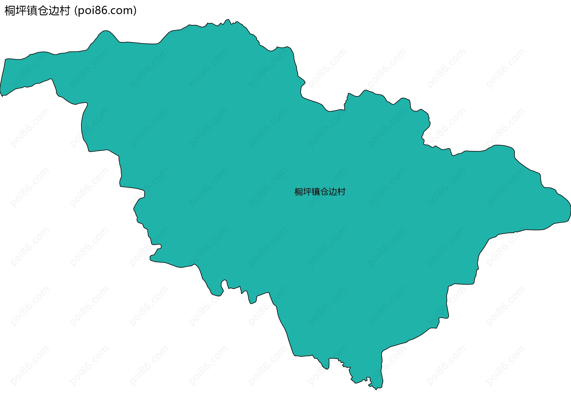 桐坪镇仓边村边界地图