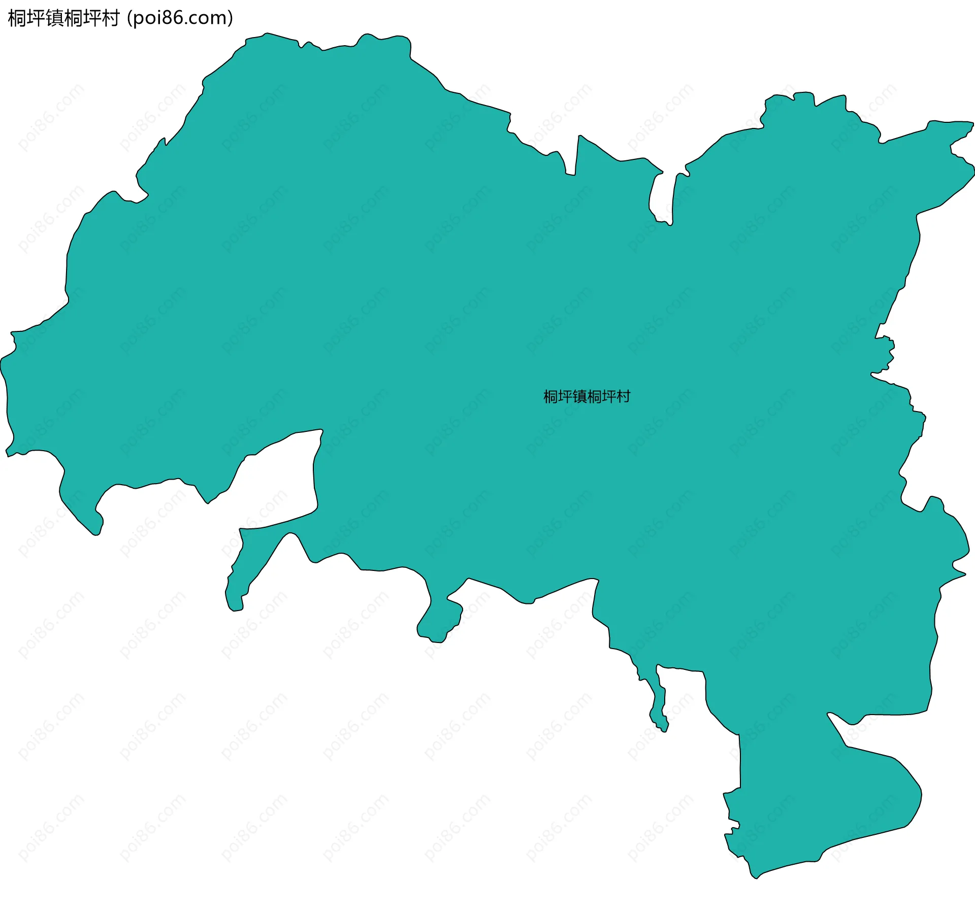 桐坪镇桐坪村边界地图