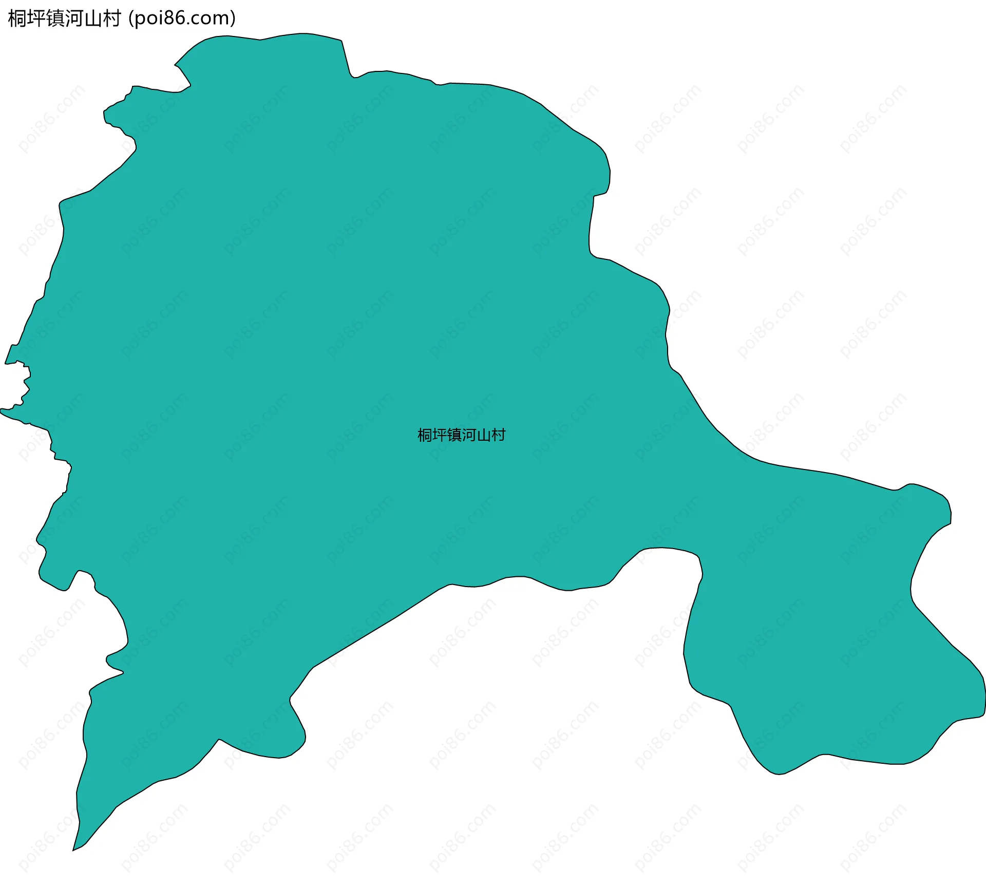 桐坪镇河山村边界地图