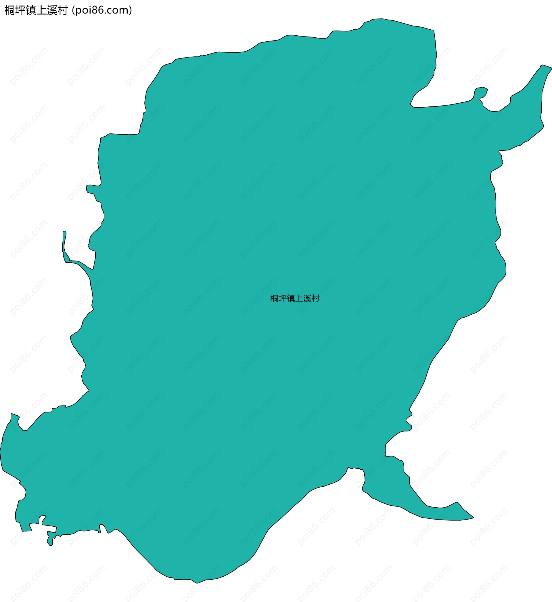 桐坪镇上溪村边界地图