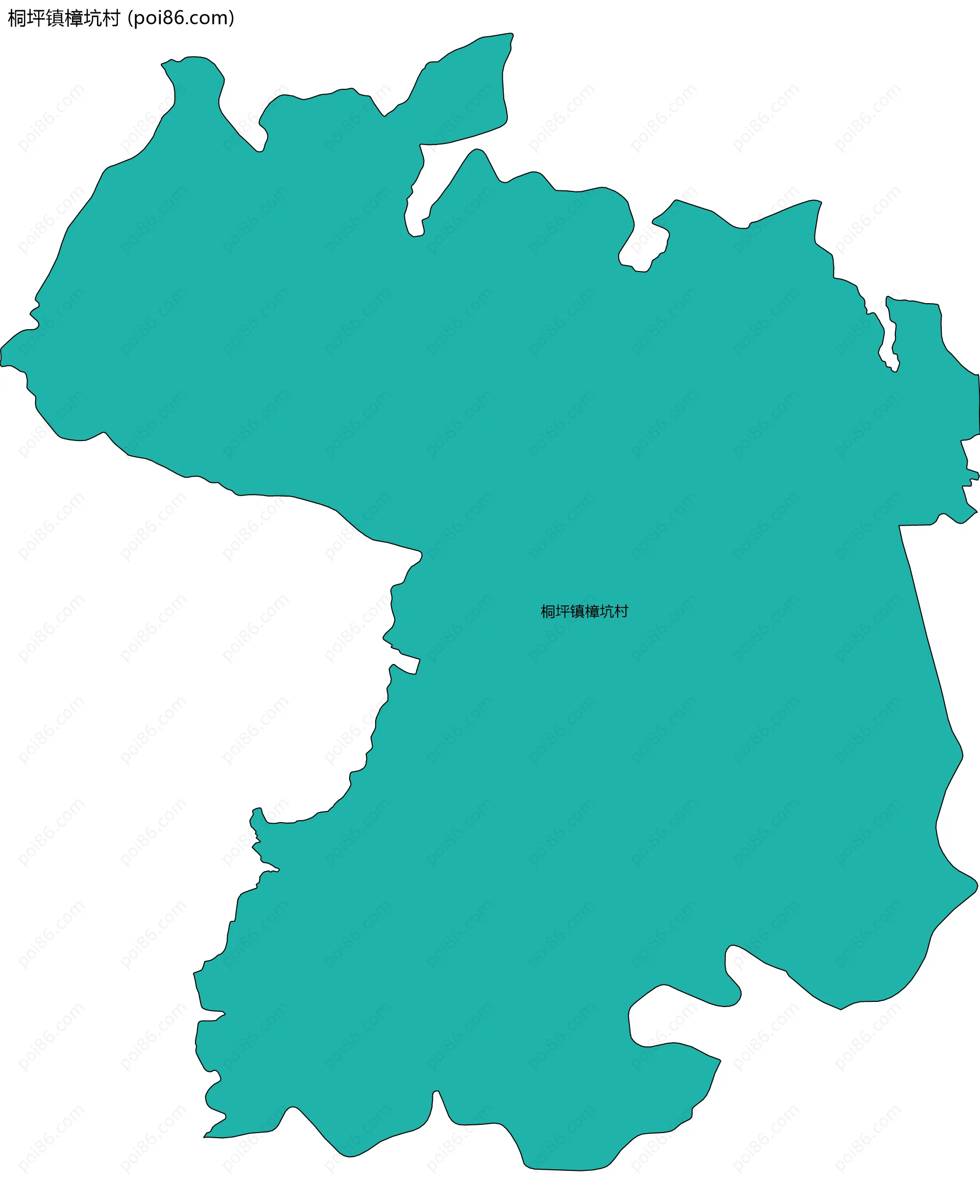 桐坪镇樟坑村边界地图