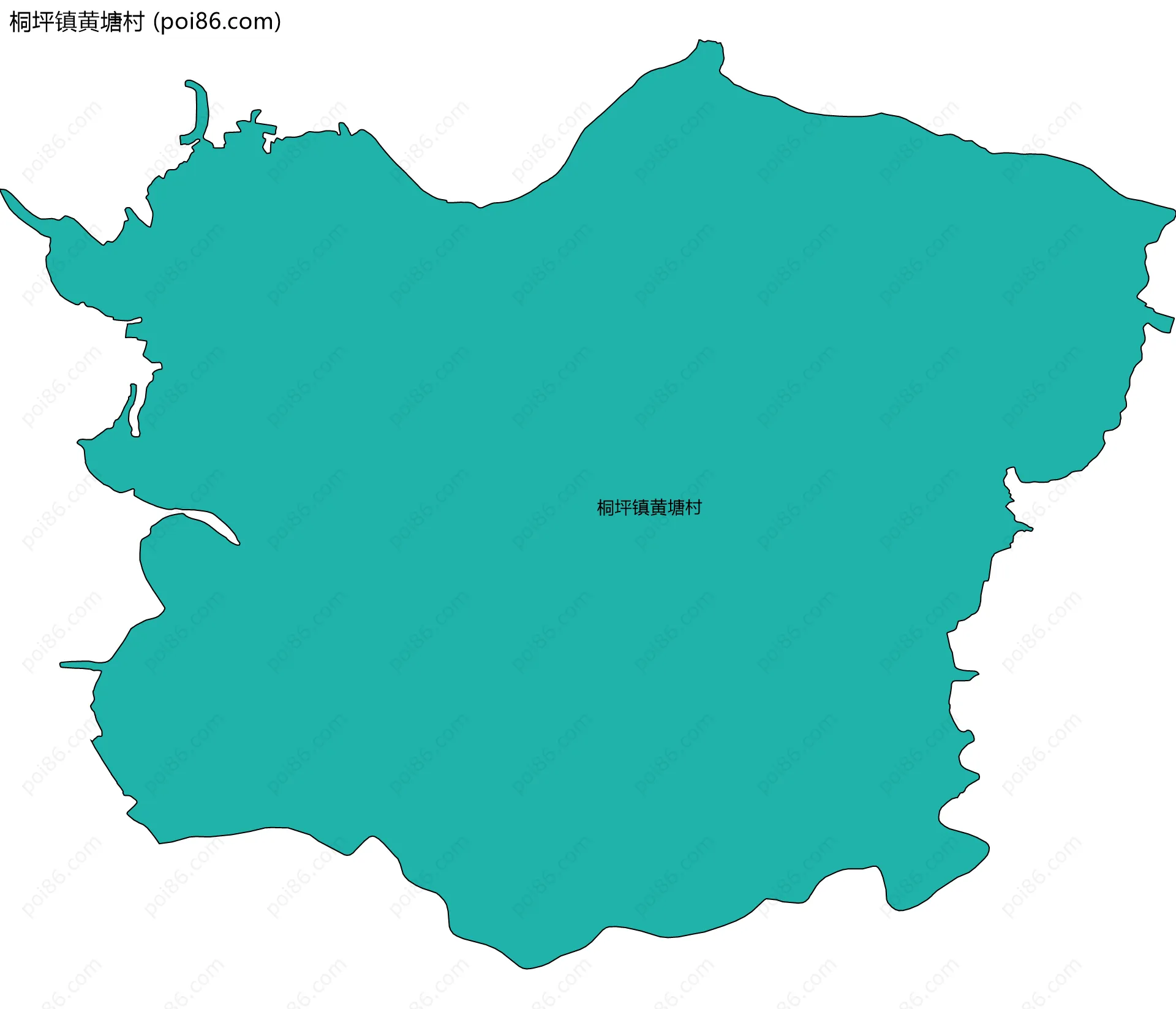 桐坪镇黄塘村边界地图