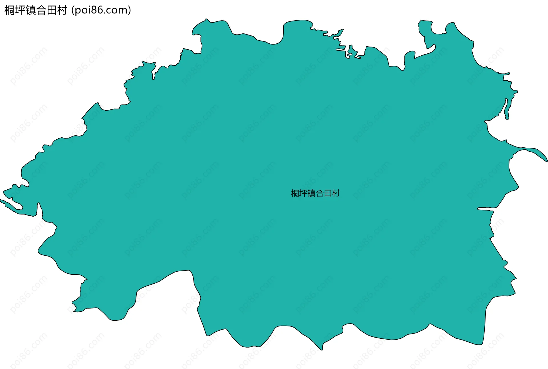 桐坪镇合田村边界地图