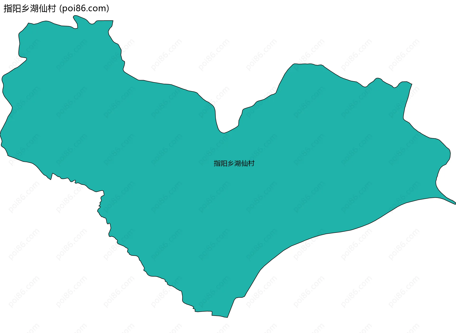 指阳乡湖仙村边界地图