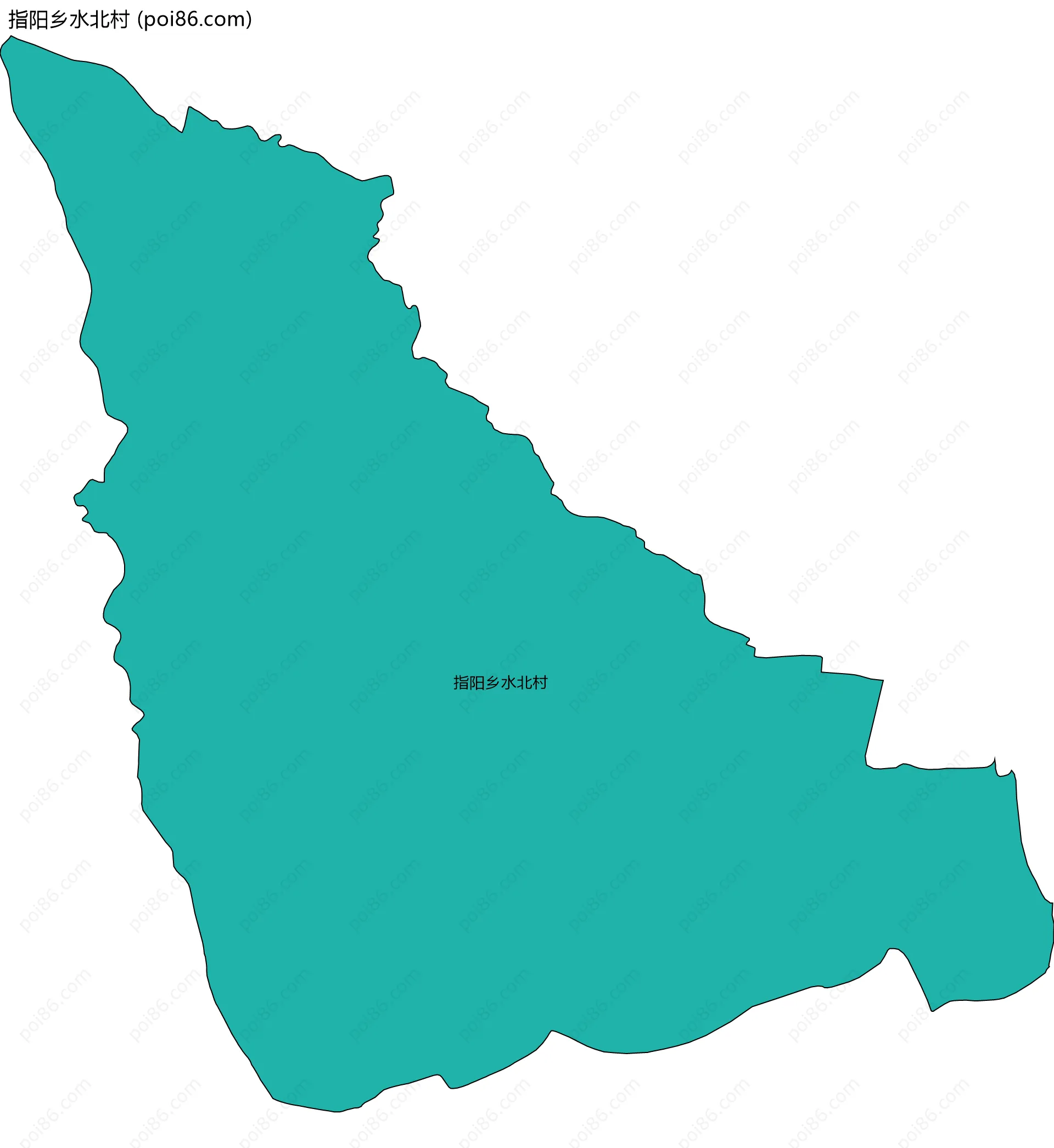 指阳乡水北村边界地图