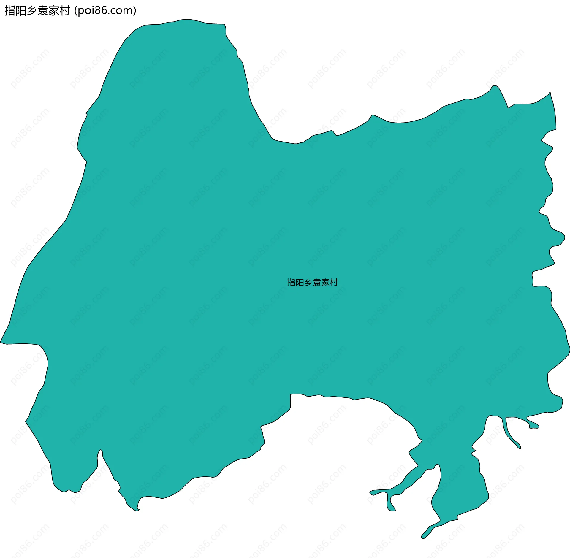 指阳乡袁家村边界地图