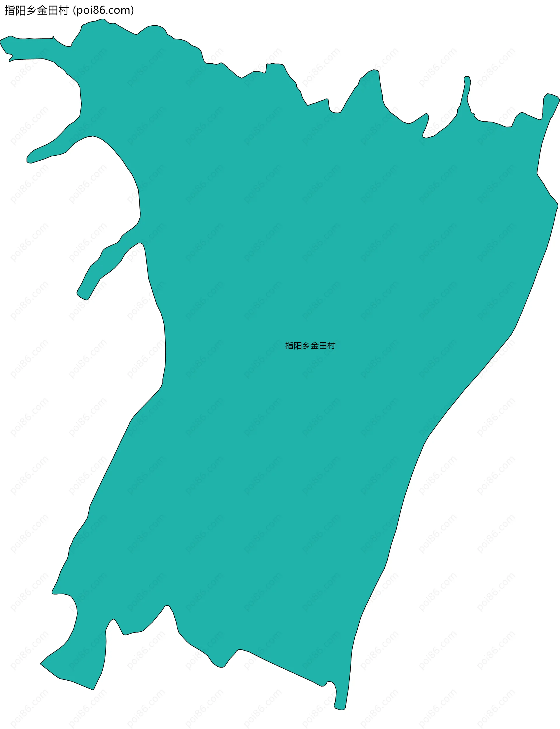 指阳乡金田村边界地图