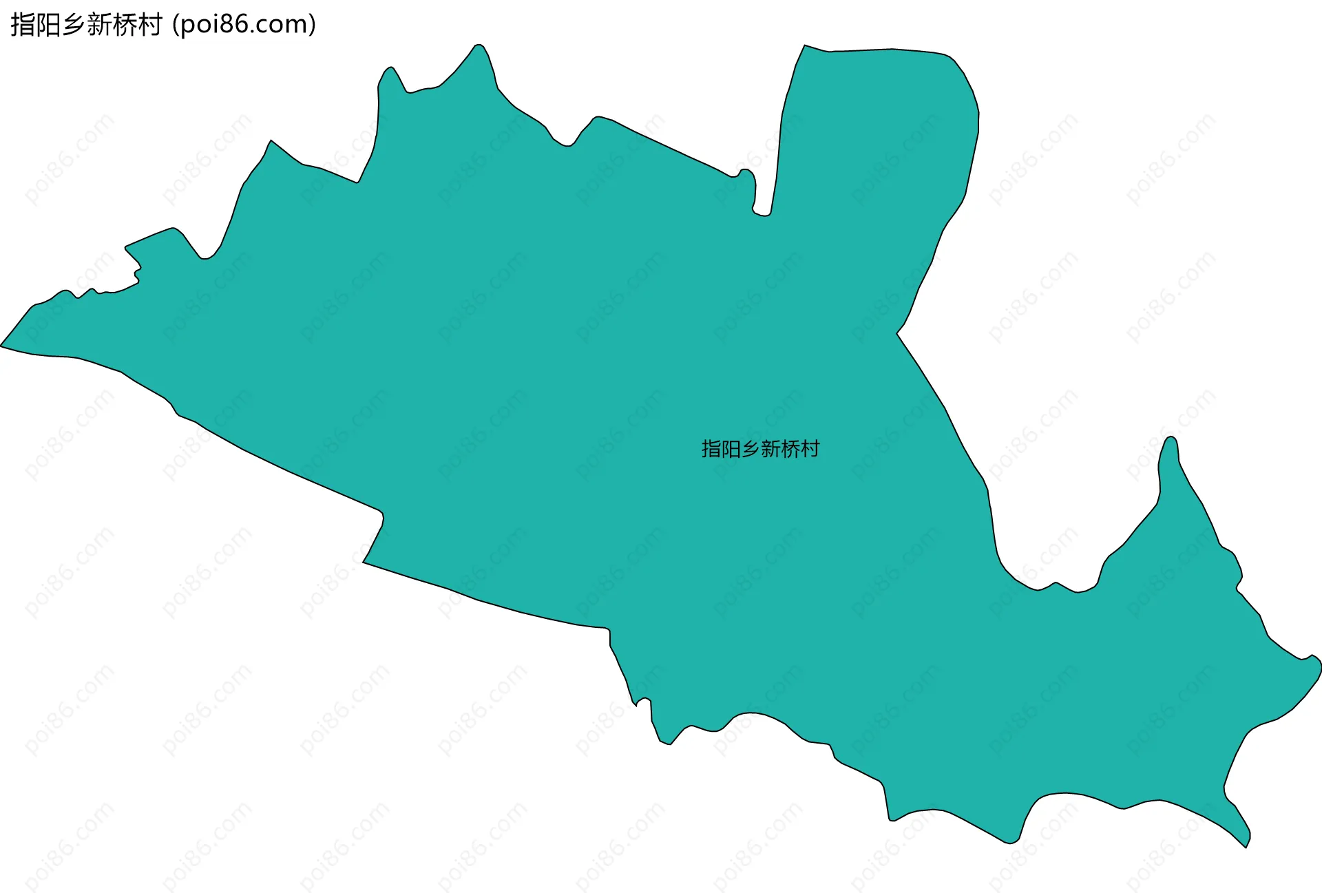 指阳乡新桥村边界地图