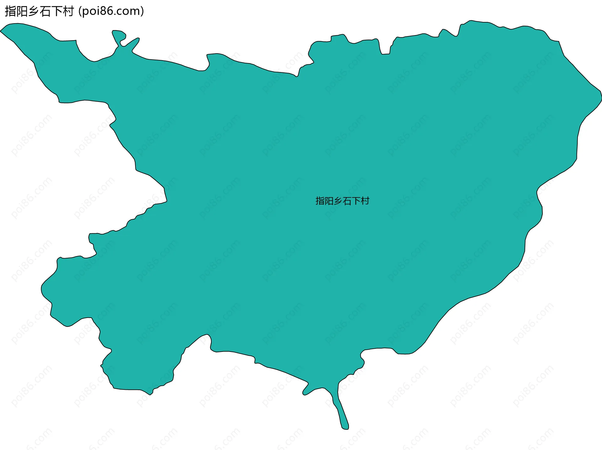 指阳乡石下村边界地图