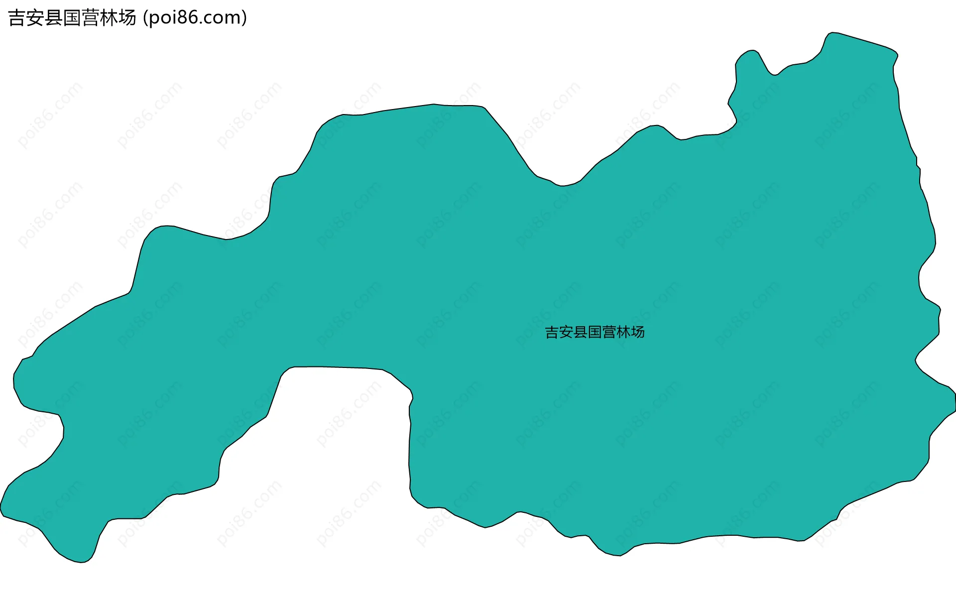 吉安县国营林场边界地图