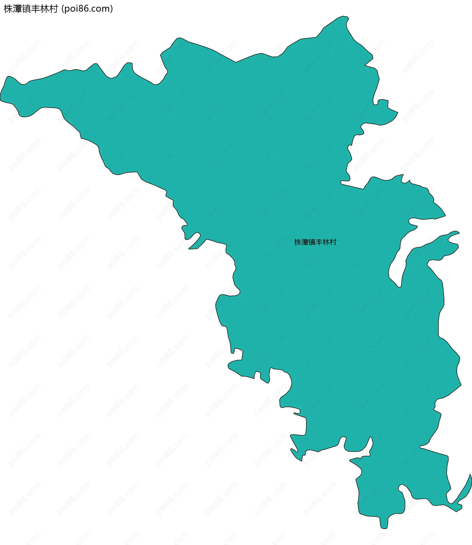株潭镇丰林村边界地图