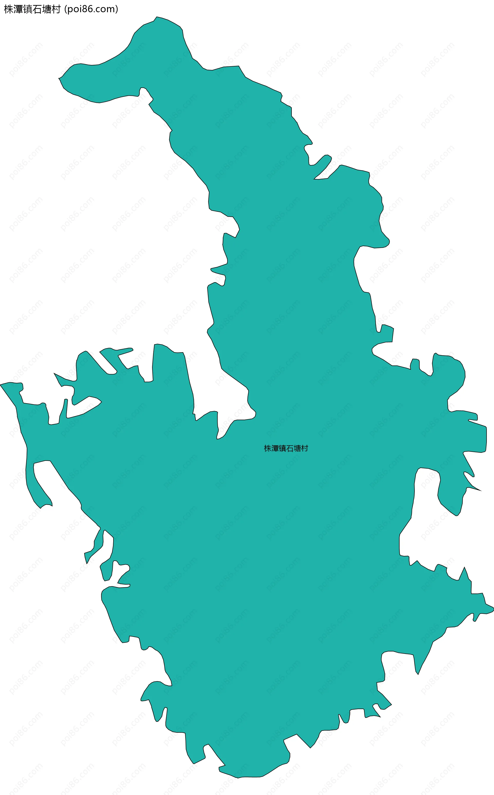 株潭镇石塘村边界地图