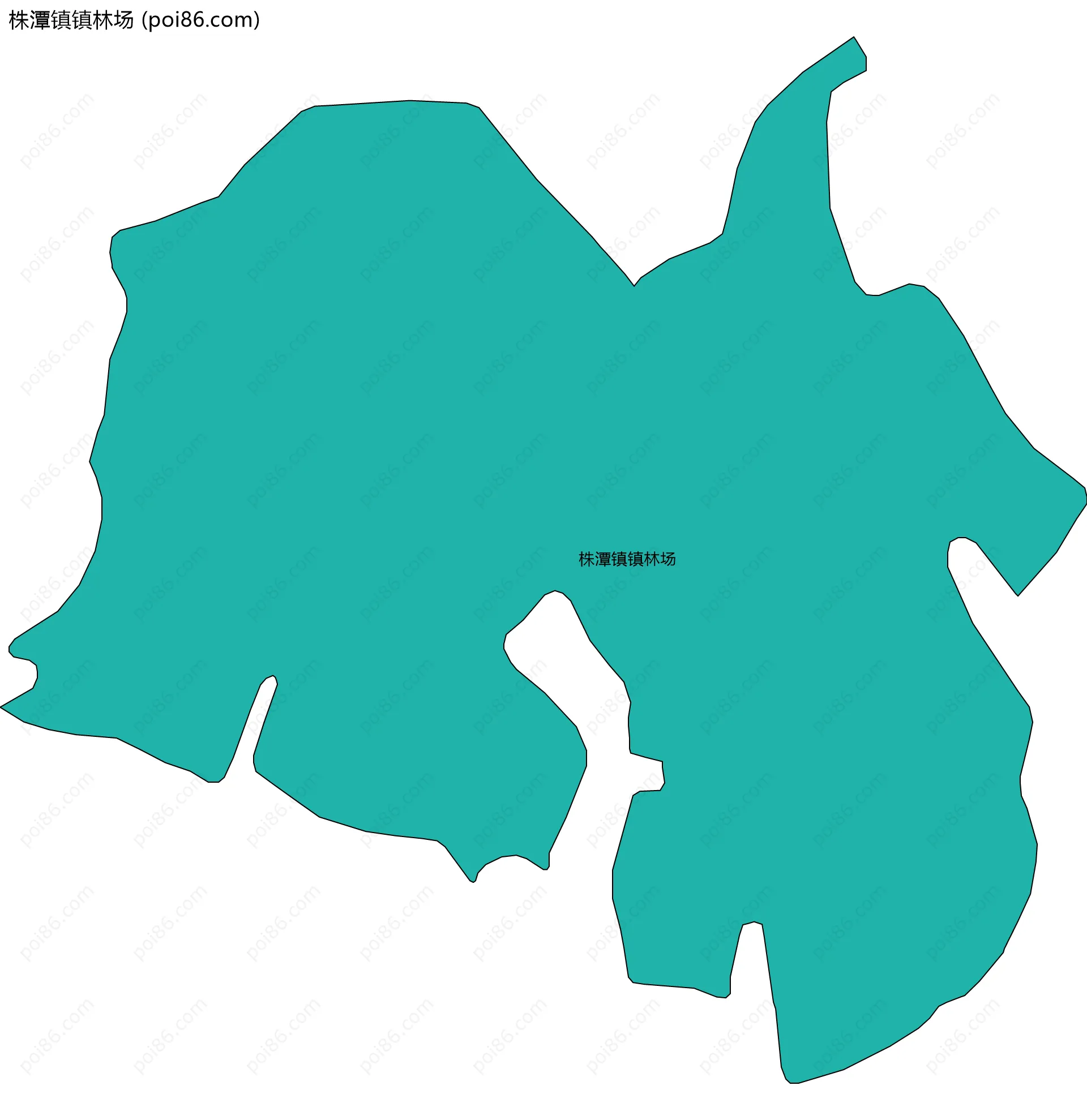 株潭镇镇林场边界地图