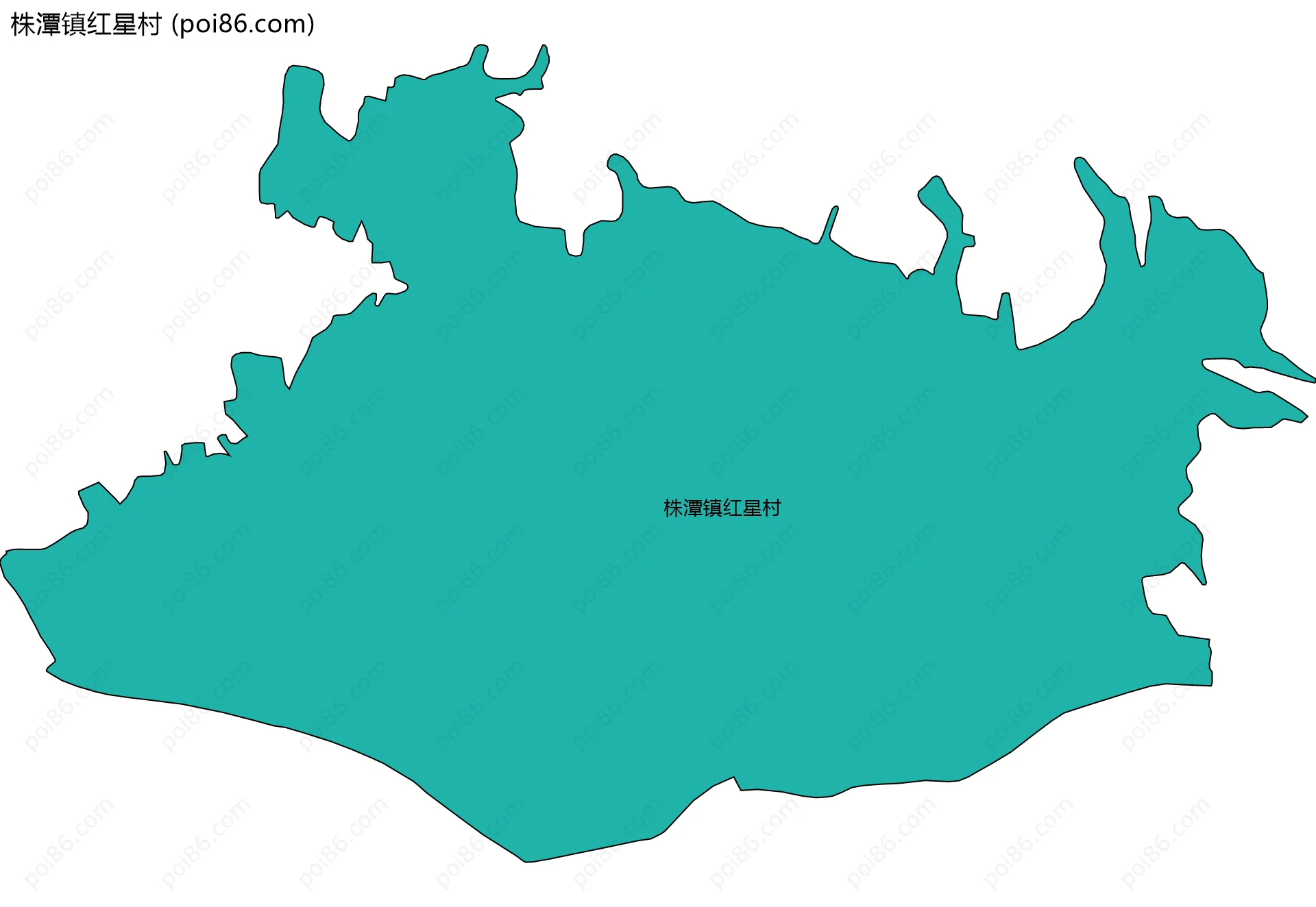 株潭镇红星村边界地图