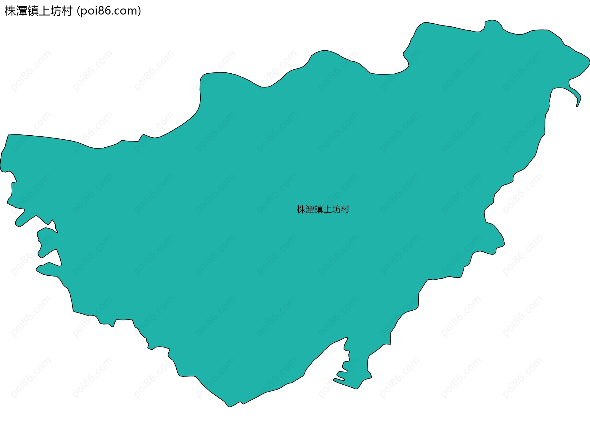 株潭镇上坊村边界地图