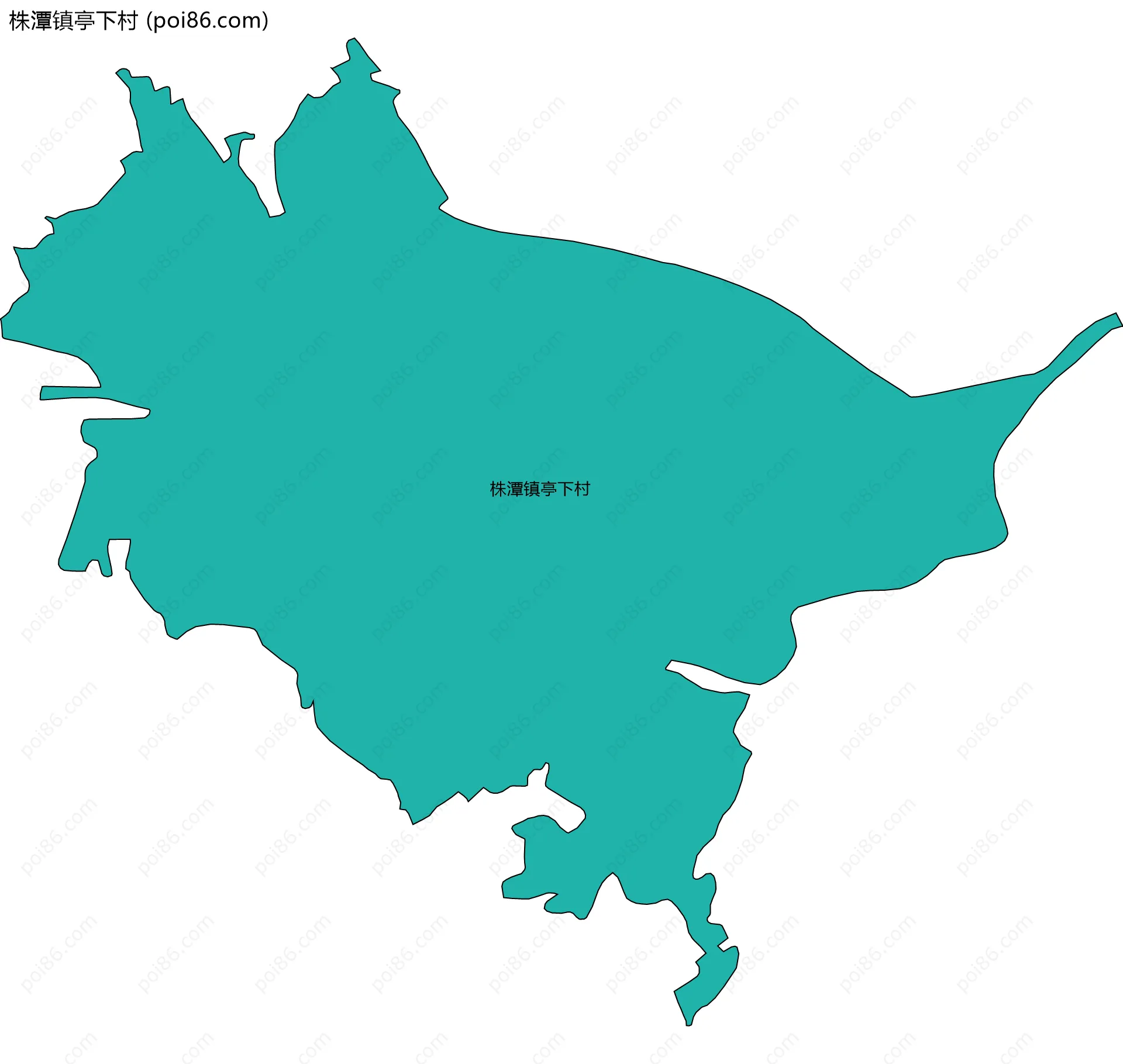 株潭镇亭下村边界地图
