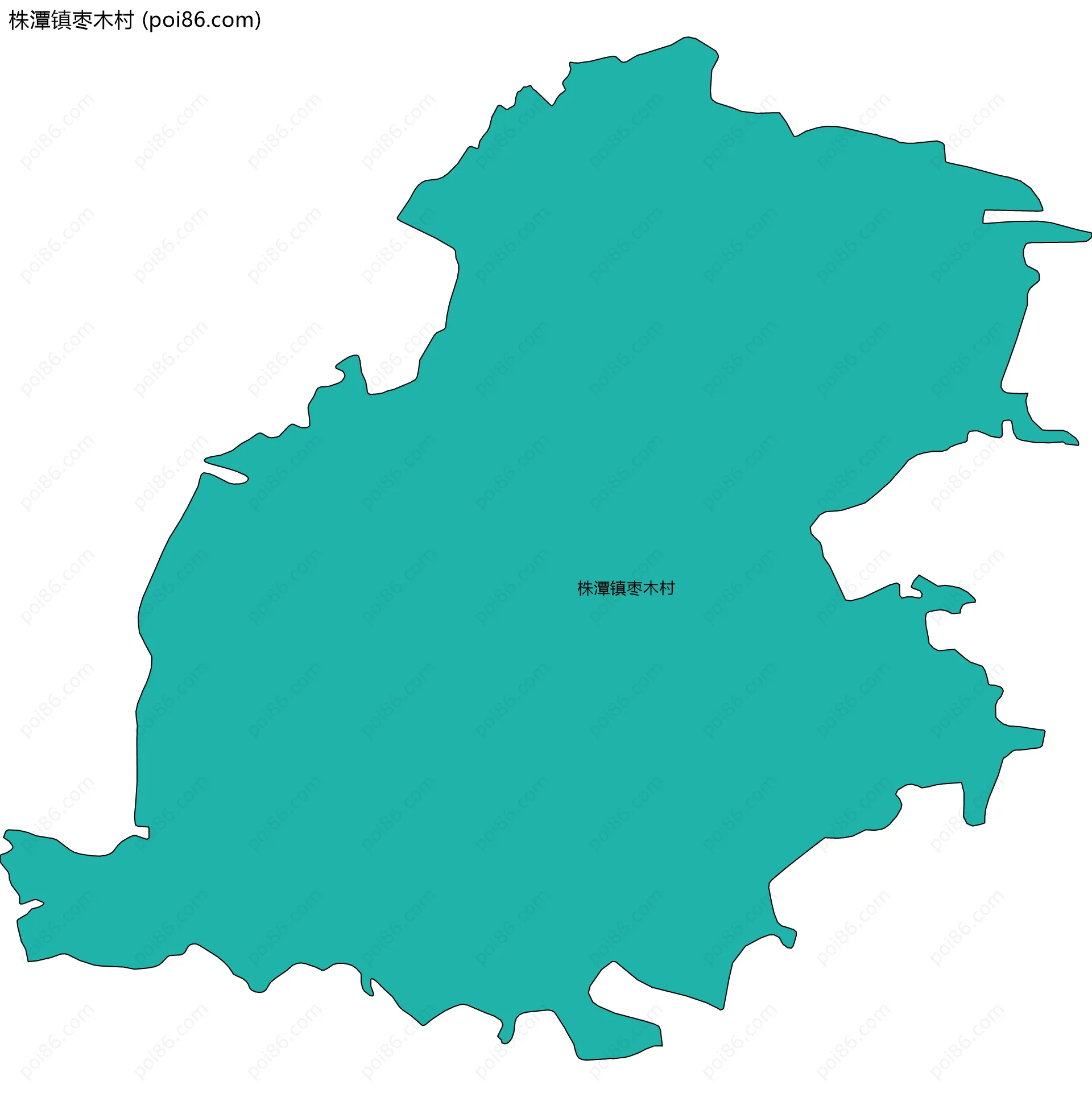 株潭镇枣木村边界地图