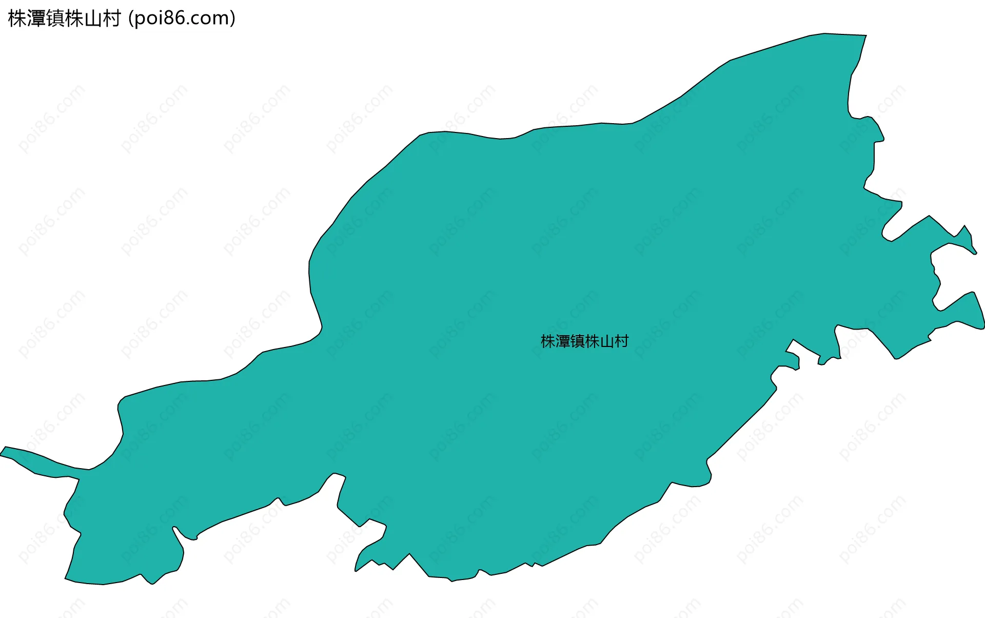 株潭镇株山村边界地图