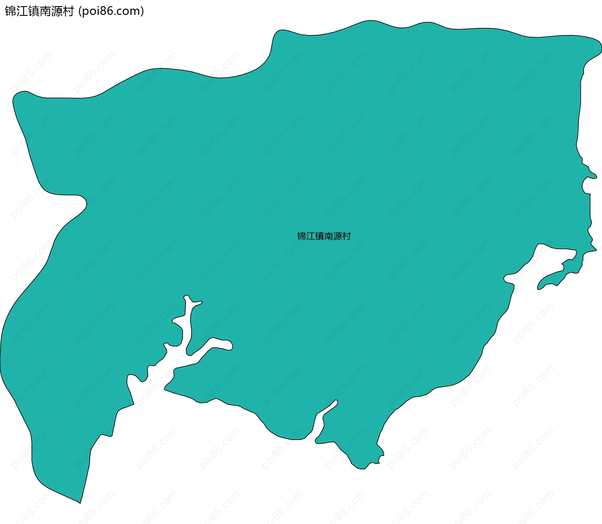 锦江镇南源村边界地图